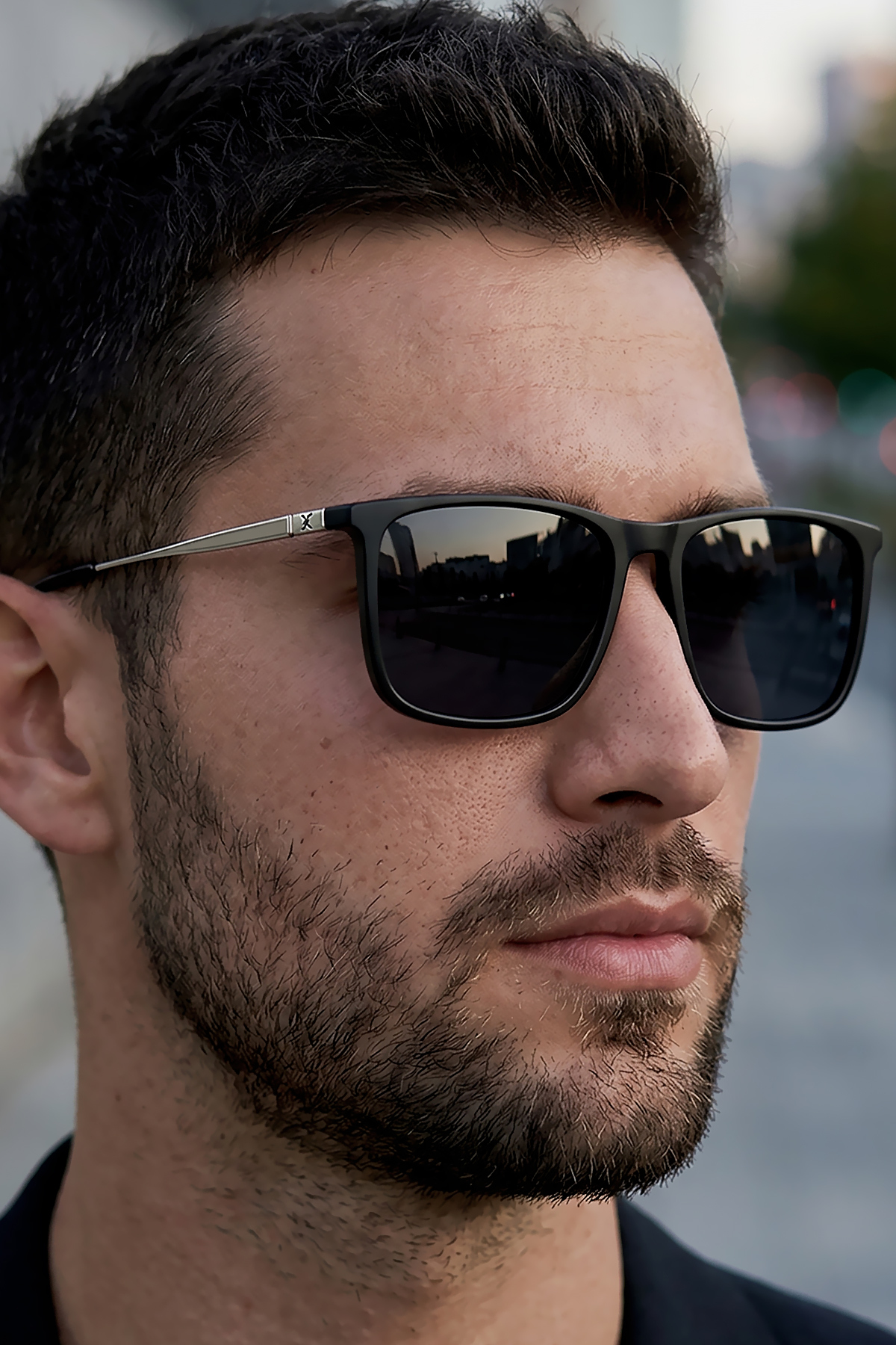Handmade Acetate - Polarized - Men's Sunglasses in Black with UV400 Protection 57 Ekartman DKG6288C1
