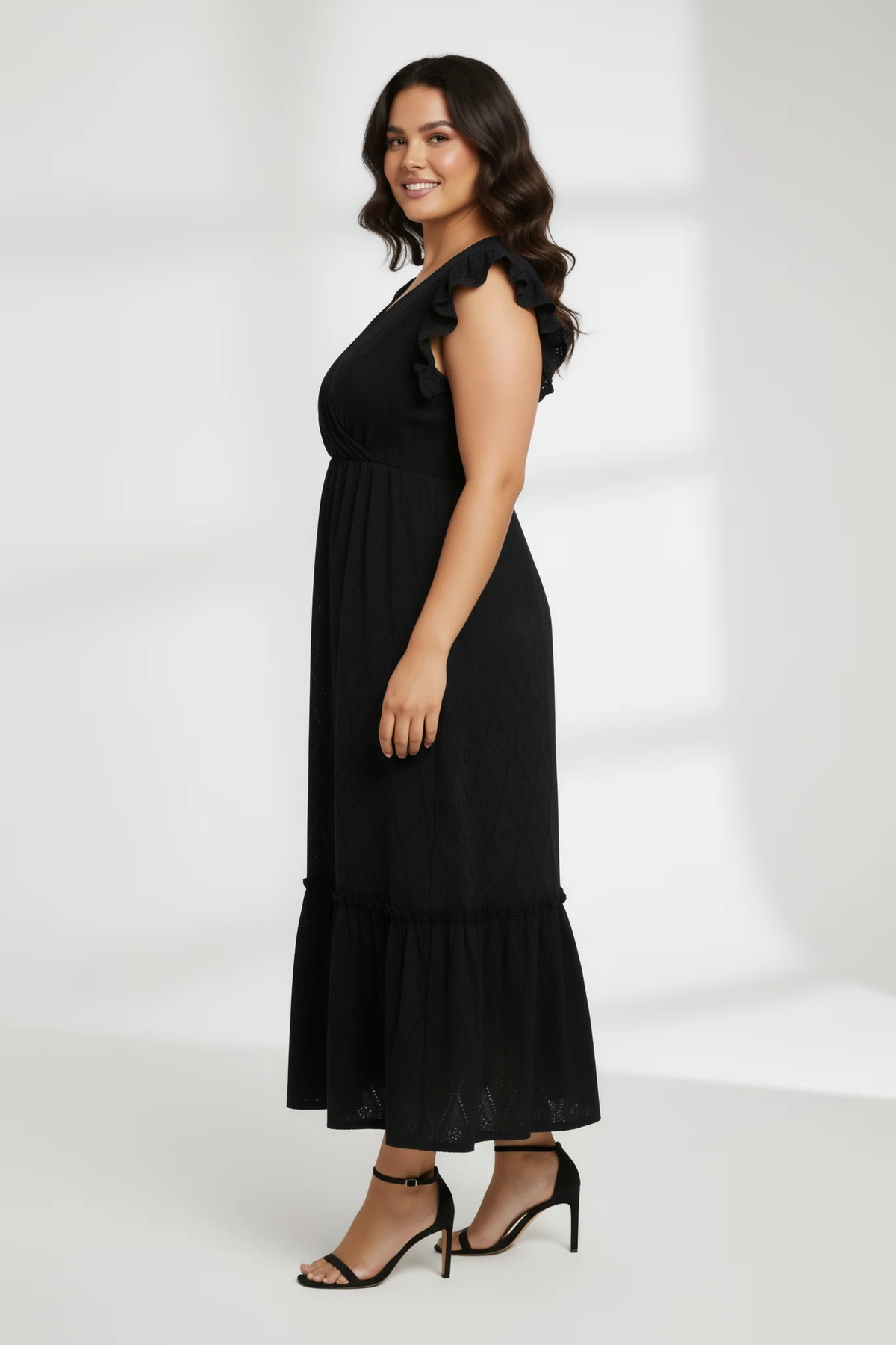 Shape Of You  İşlemeli Midi Elbise - Görsel 3