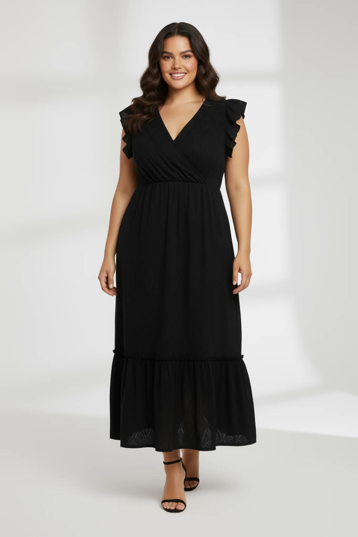 Shape Of You  İşlemeli Midi Elbise