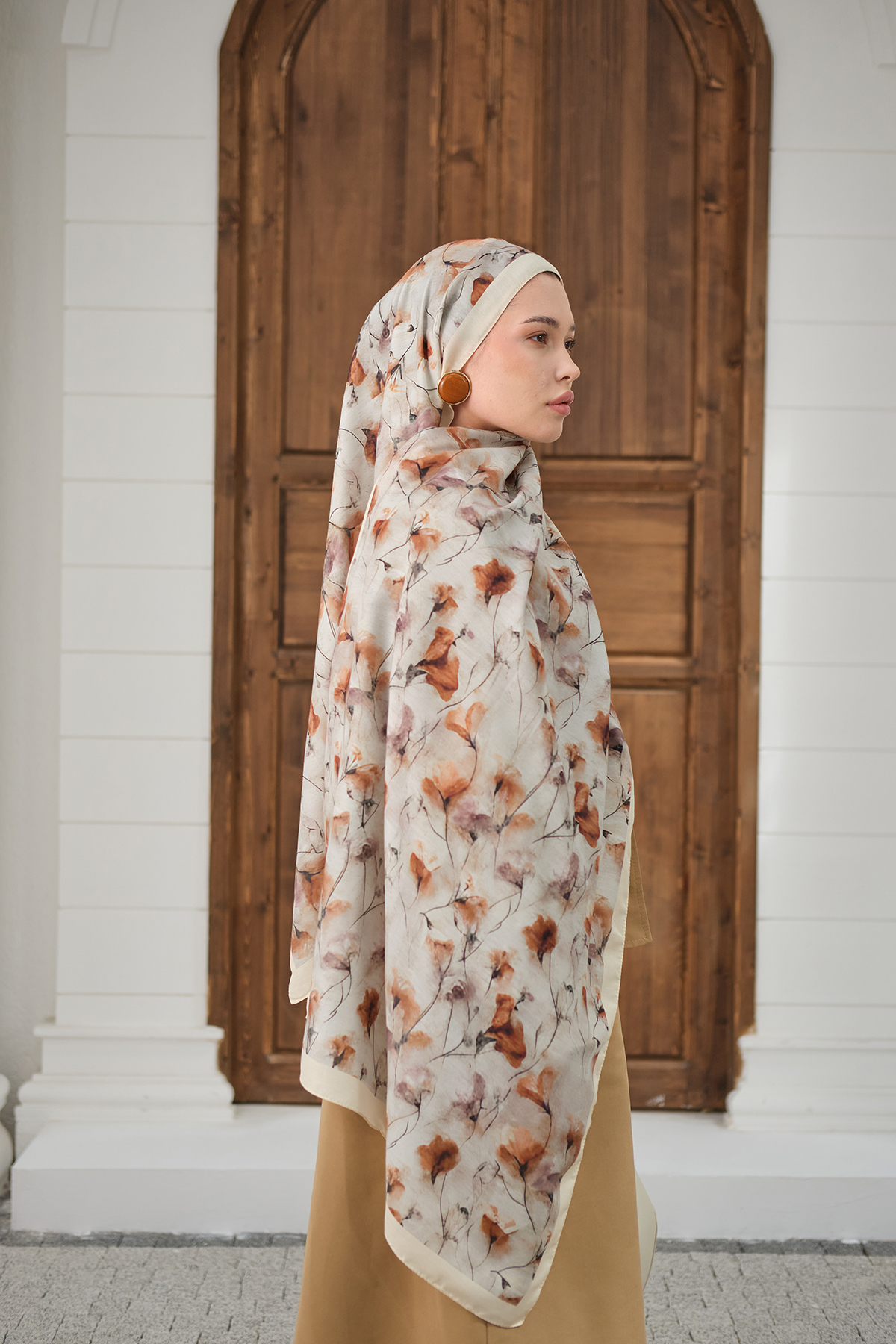 Spring Series Patterned Cotton Soft Shawl Women's Floral Shawl ps235