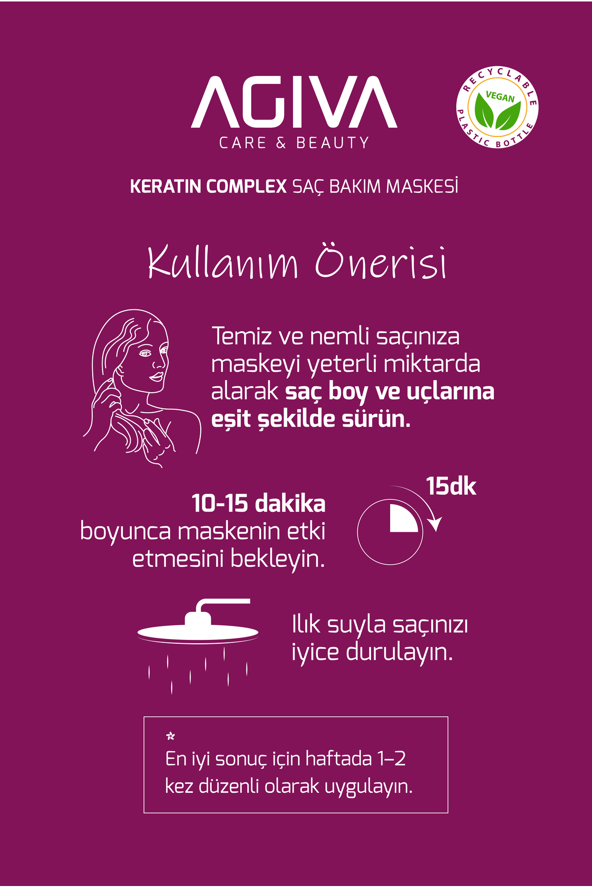 Keratin Complex Yıpranmış Saçlar İçin Yoğun Onarıcı Saç Bakım Maskesi 300 ml – Vegan — 001-MKJ-055 — تصویر 5 از 8