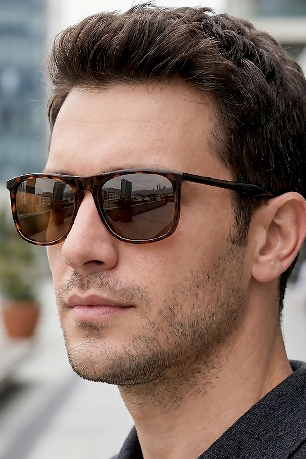 Handmade Acetate - Polarized - Men's Brown Sunglasses with UV400 Protection 58 Ekartman DKG6292C2