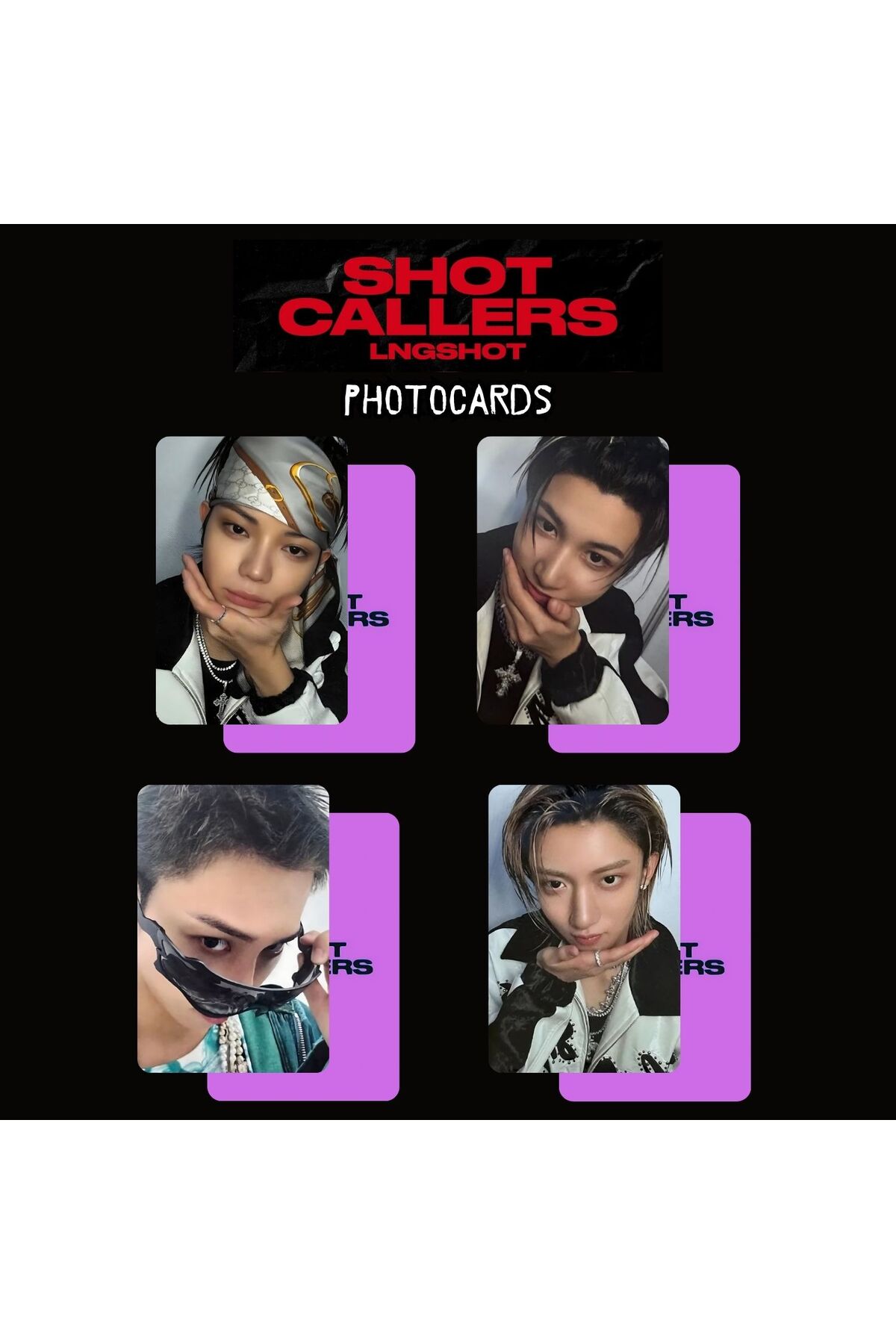 Kpop Dünyasi LNGSHOT '' Shot Callers '' Photocards Set 2 - Fiyatı