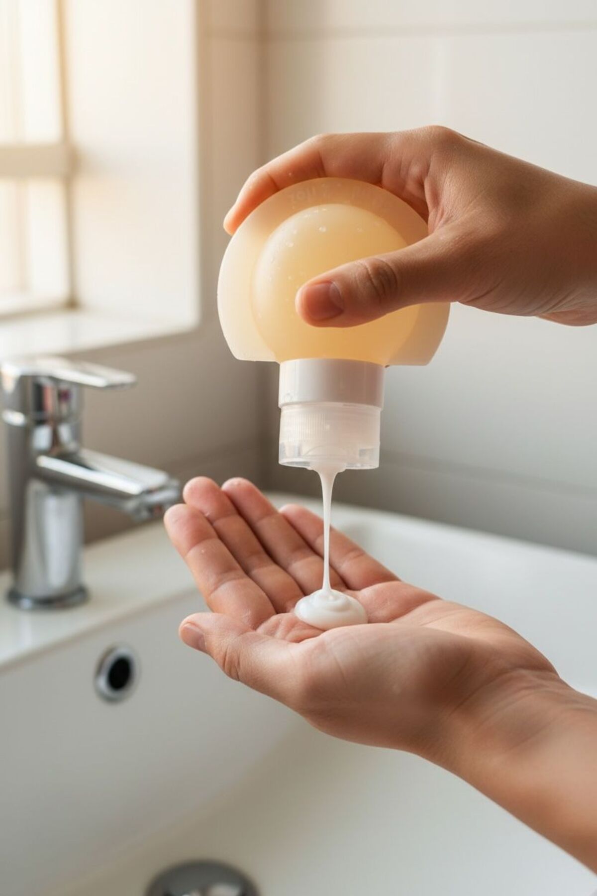 Turkuaz Silikon Cep Sabunluk | Taşınabilir Sıvı Sabun ve Dolum Şişesi