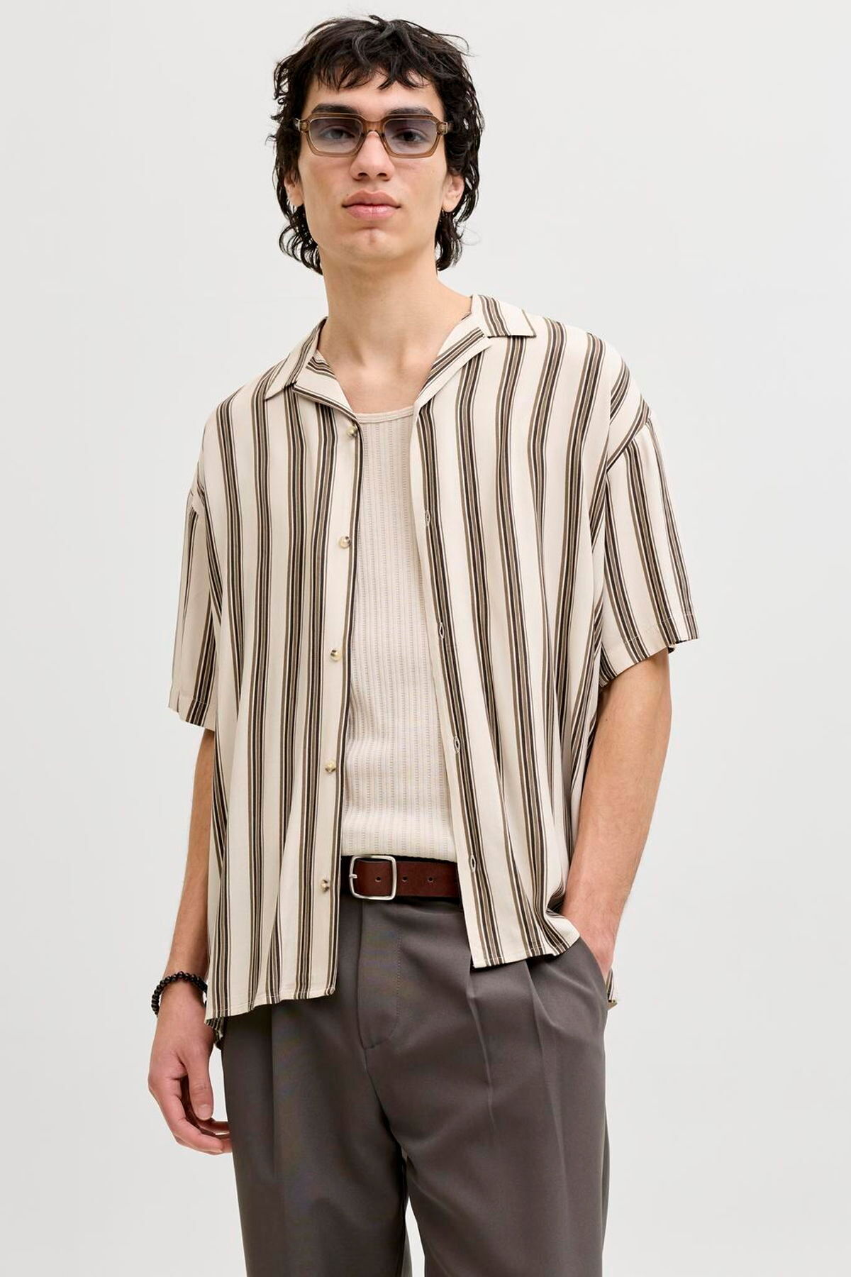پیراهن راه راه یقه اسکی مردانه - جف جک اند جونز پیراهن Jack & Jones