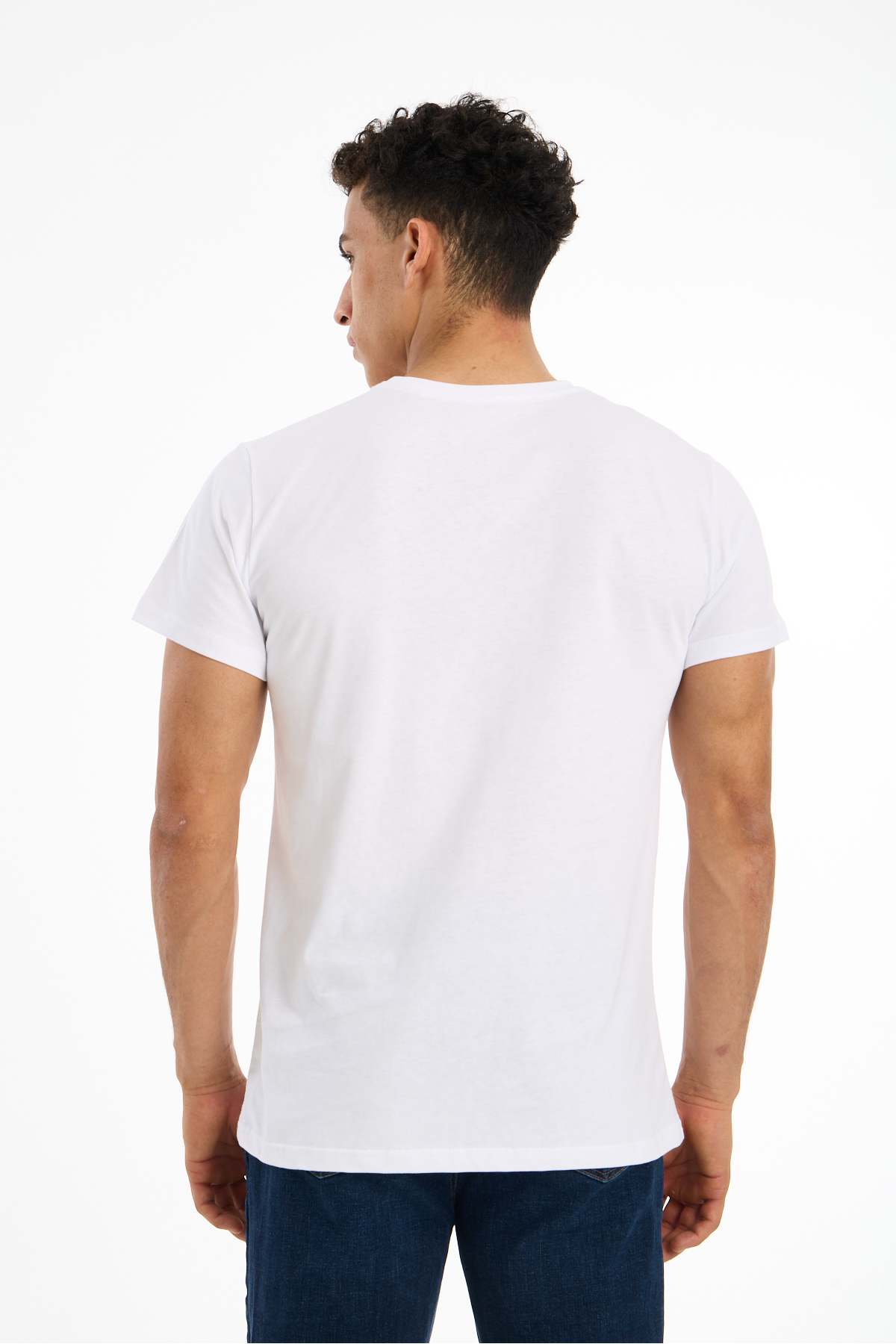 Nord Saga  SNÖFLINGA YÜKSEK İSVEÇ KALİTESİ Regular Kesim %100 Pamuk Beyaz Bisiklet Yaka Premium Tişört/T-Shirt - Görsel 6