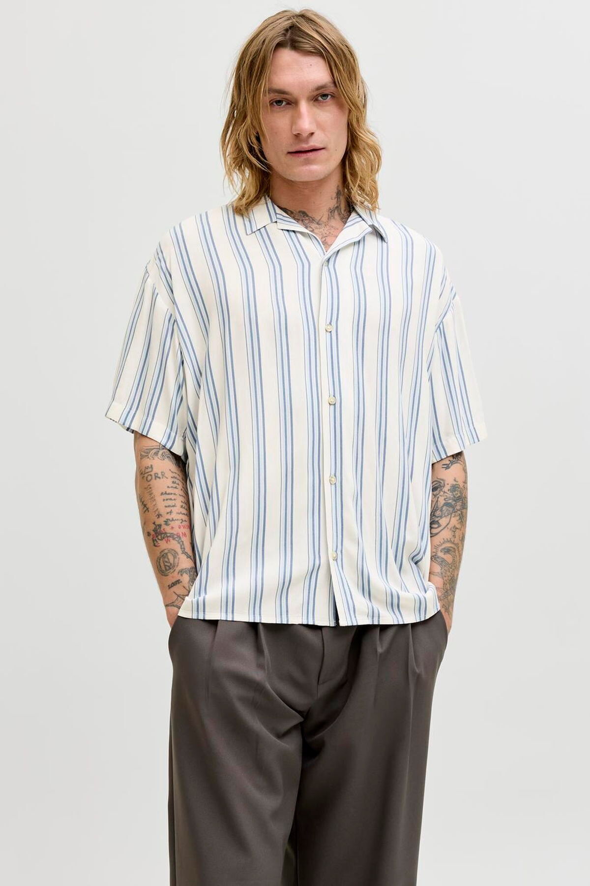 پیراهن راه راه یقه اسکی مردانه - جف جک اند جونز پیراهن Jack & Jones