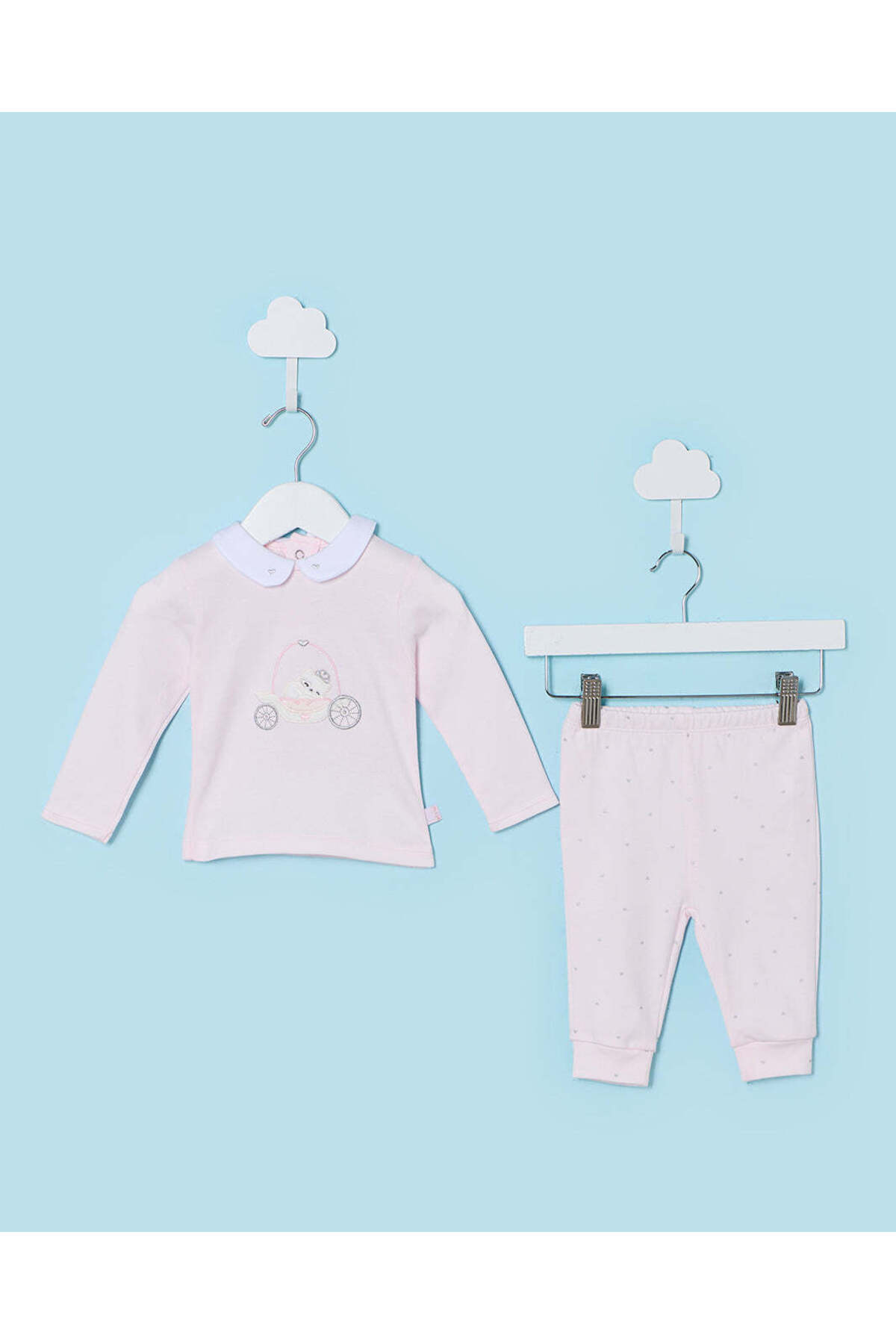 REDTAG Baby Pink Printed Pyjama Set
