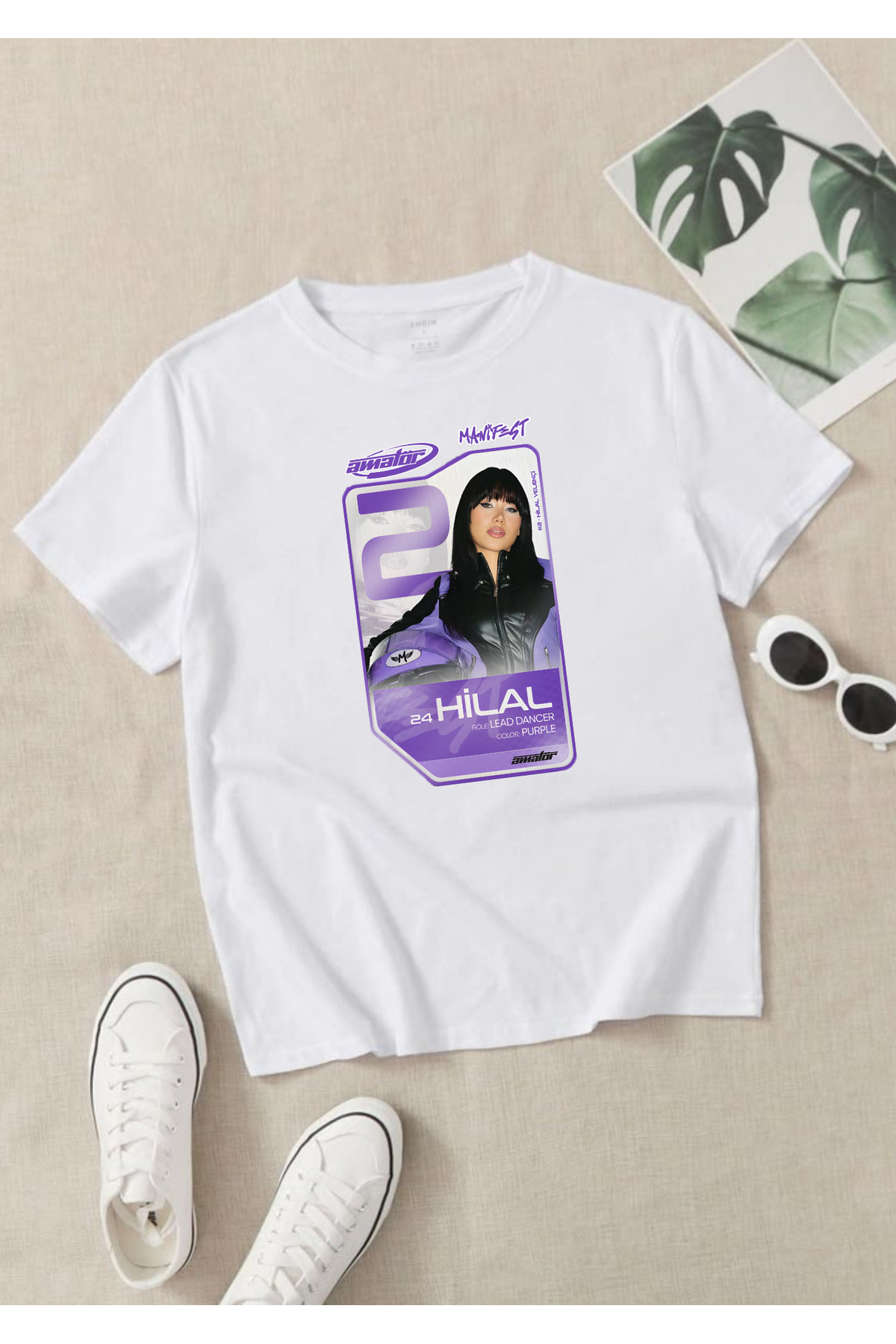 manifest amateur design t-shirt 100% organic cotton white t-shirt