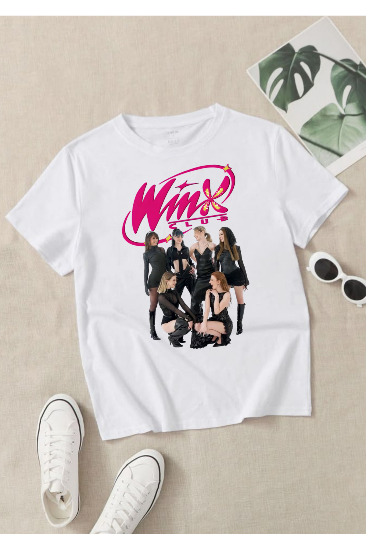 manifest winx club design t-shirt 100% organic cotton white t-shirt