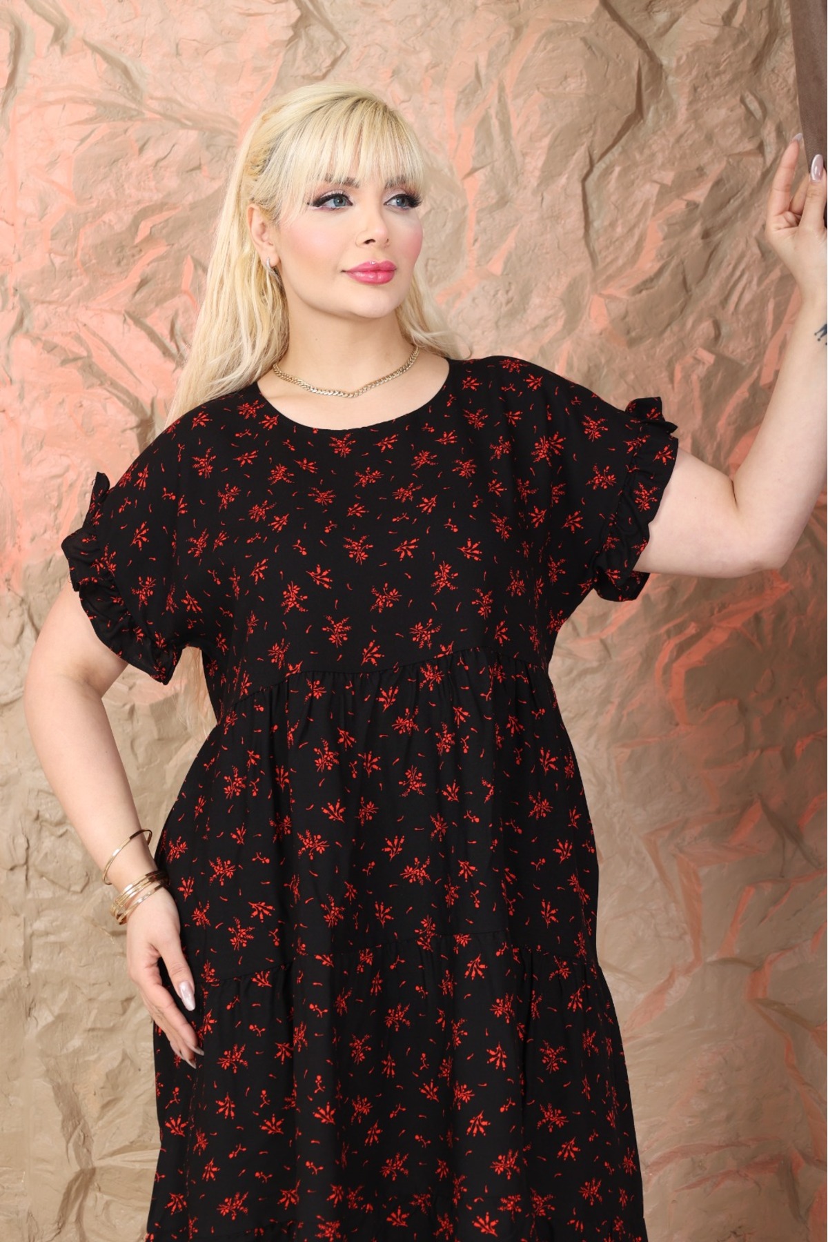 mervemoda KADIN YAZLIK BÜYÜK BEDEN ELBİSE görsel 8