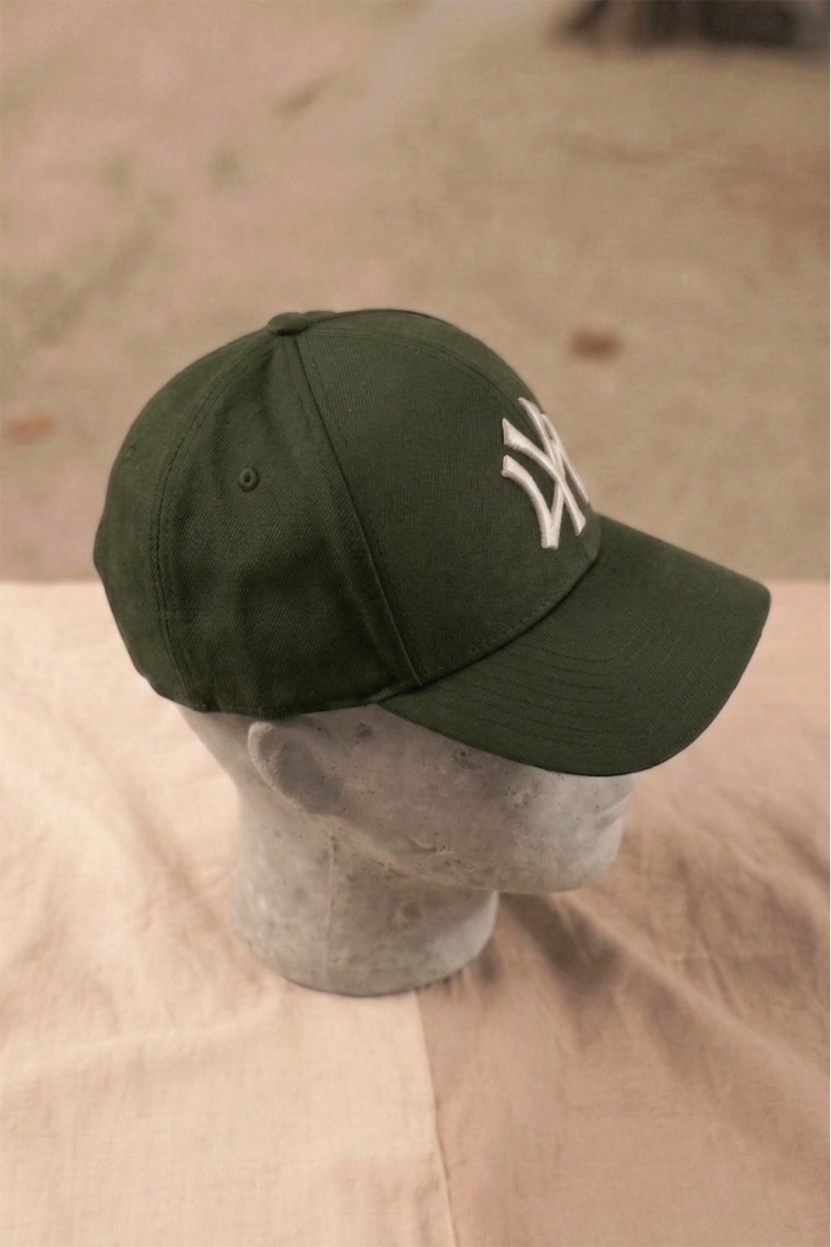Thermohis Haki Unisex Gabardin Kumaş Kadın Şapka Erkek Şapka Yazlık Şapka