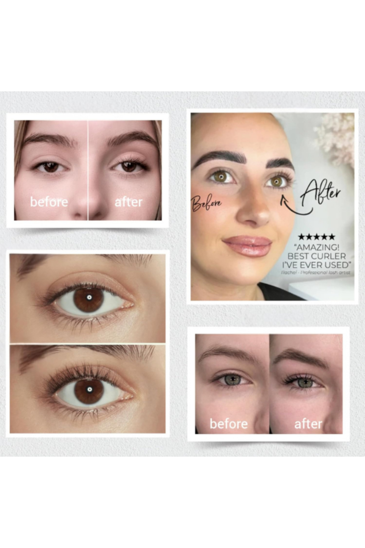 Kirpik Kıvırıcı Kirpik Makası Makyaj Maskara Rimel Eyeliner Uyumlu Göz Makyajı Taraklı Kirpik Kıvırıcısı — رنگارنگ Taraklıbrnz.001 — تصویر 8 از 8