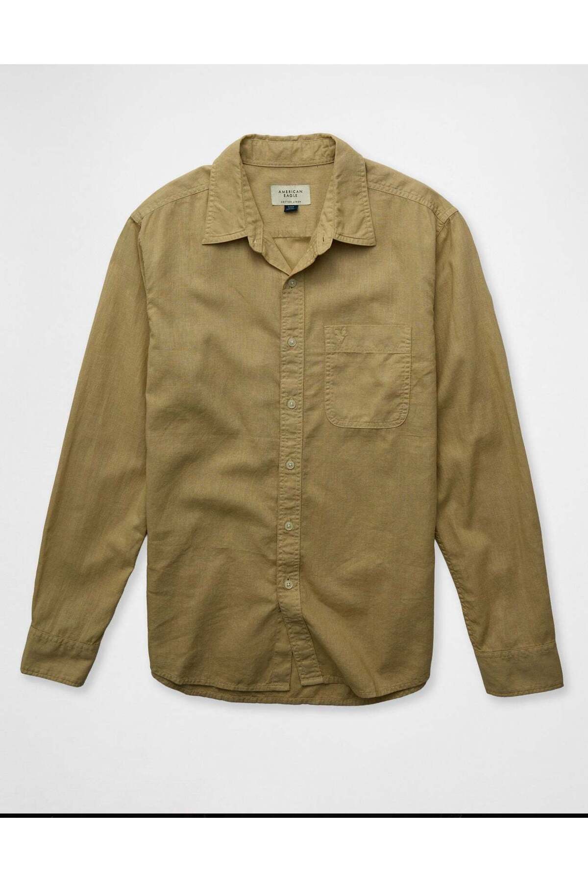 American Eagle AE Everyday Button-Up Linen Shirt
