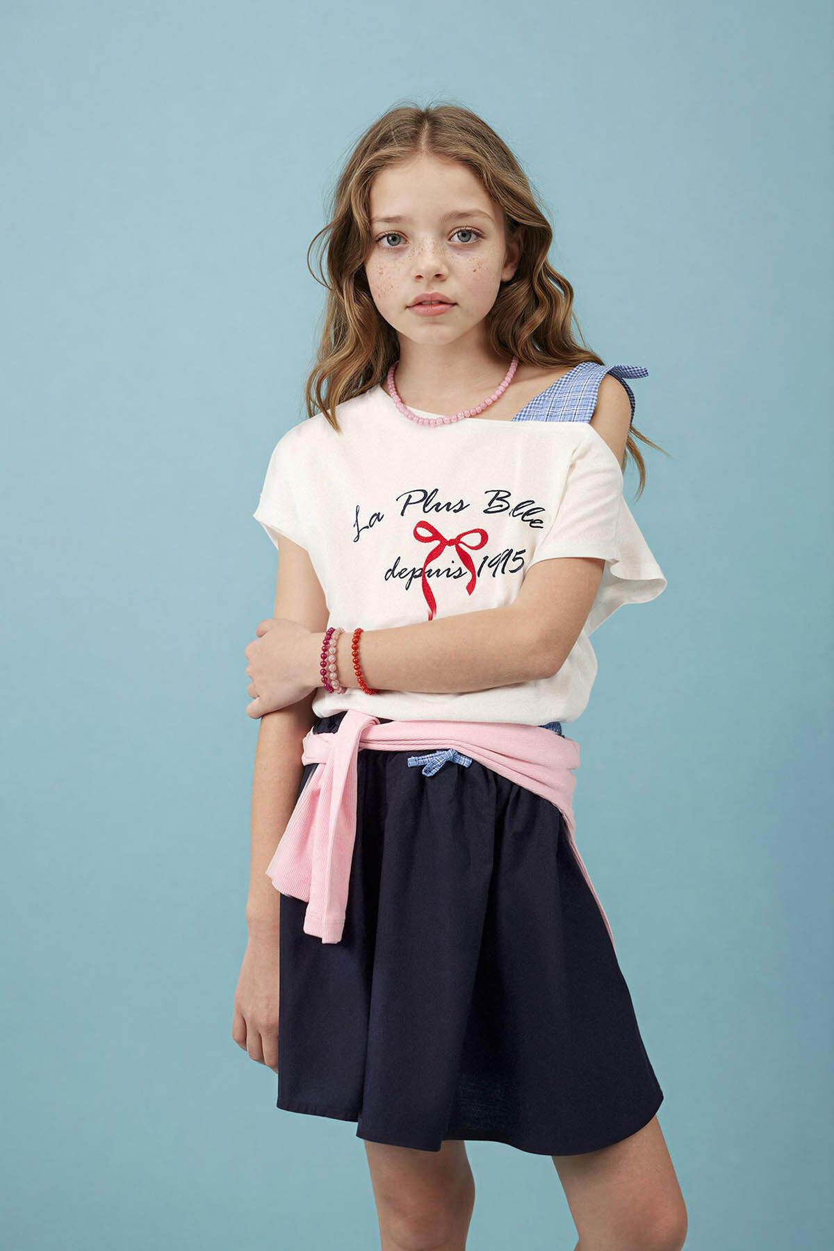 トップス toki.com. Defacto Omzu Açık Baskılı Ekru Kız Çocuk T-Shirt H1437A8/ER105