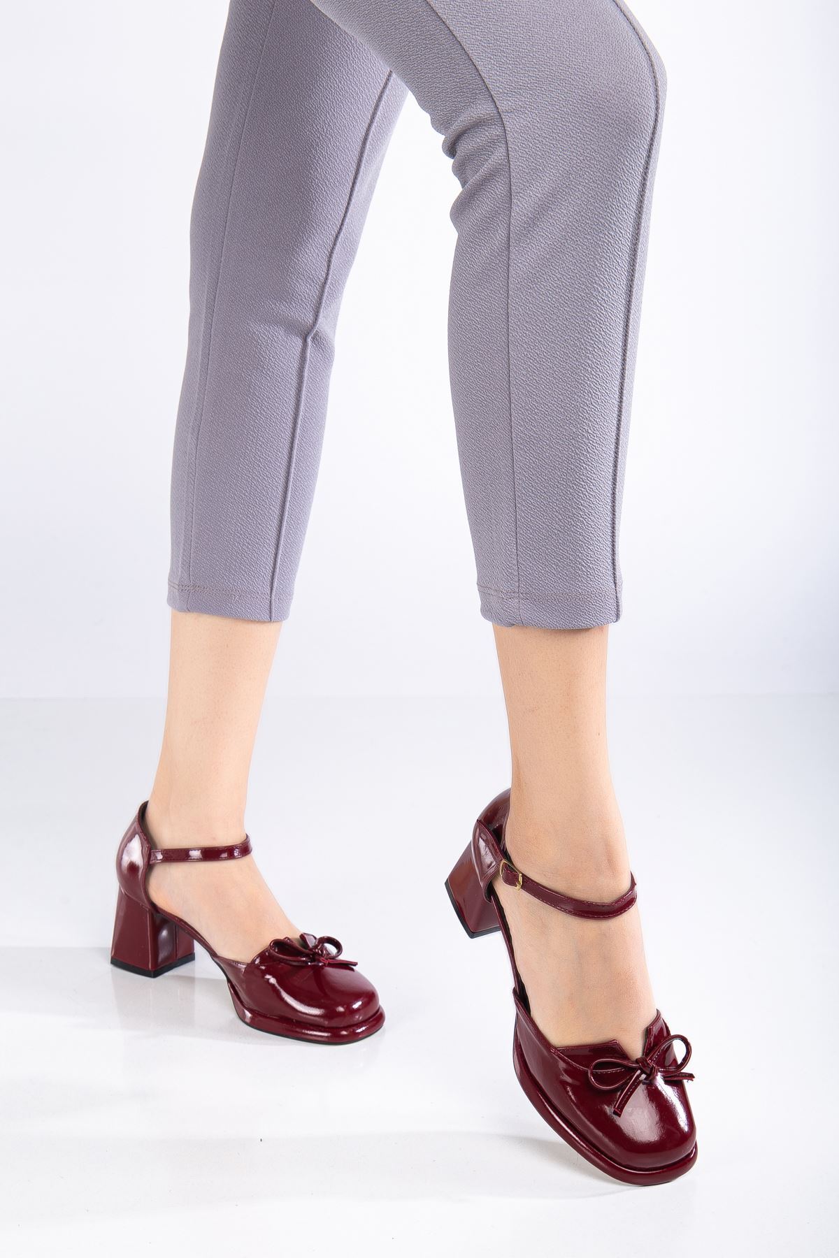 MaskButik  Velora Topuklu Rugan Ayakkabı - Görsel 5