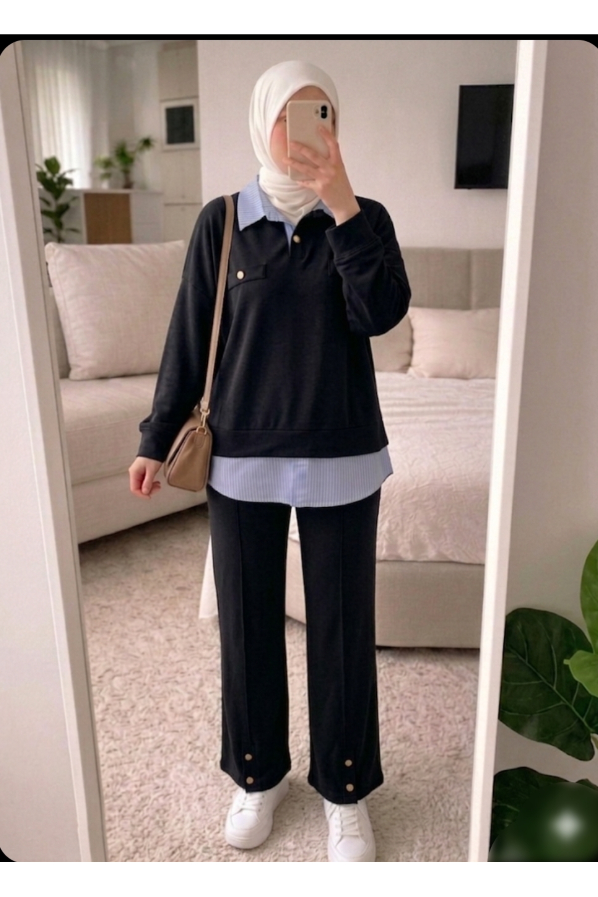 Generic Brands Women's Shirt Detailed Two-Piece Set