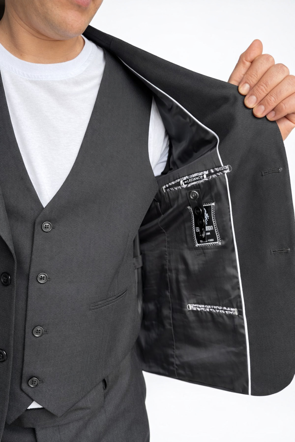 Slim Fit Takım Elbise Yelekli Modern Kesim Likralı Esnek 6