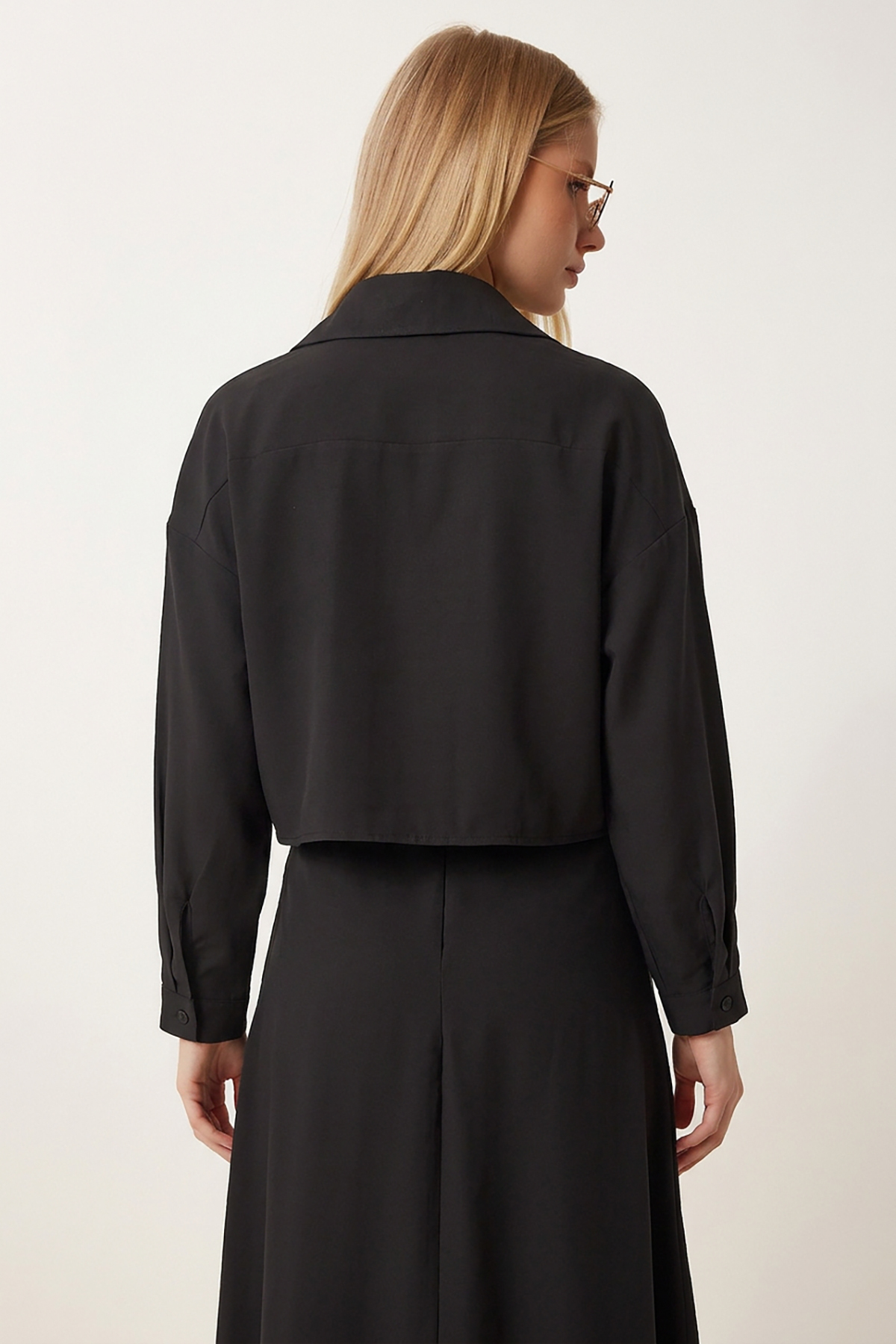 Lovelyİstanbul  Askılı Elbise Gömlek Modal Takım LCI0070 SİYAH - Görsel 6