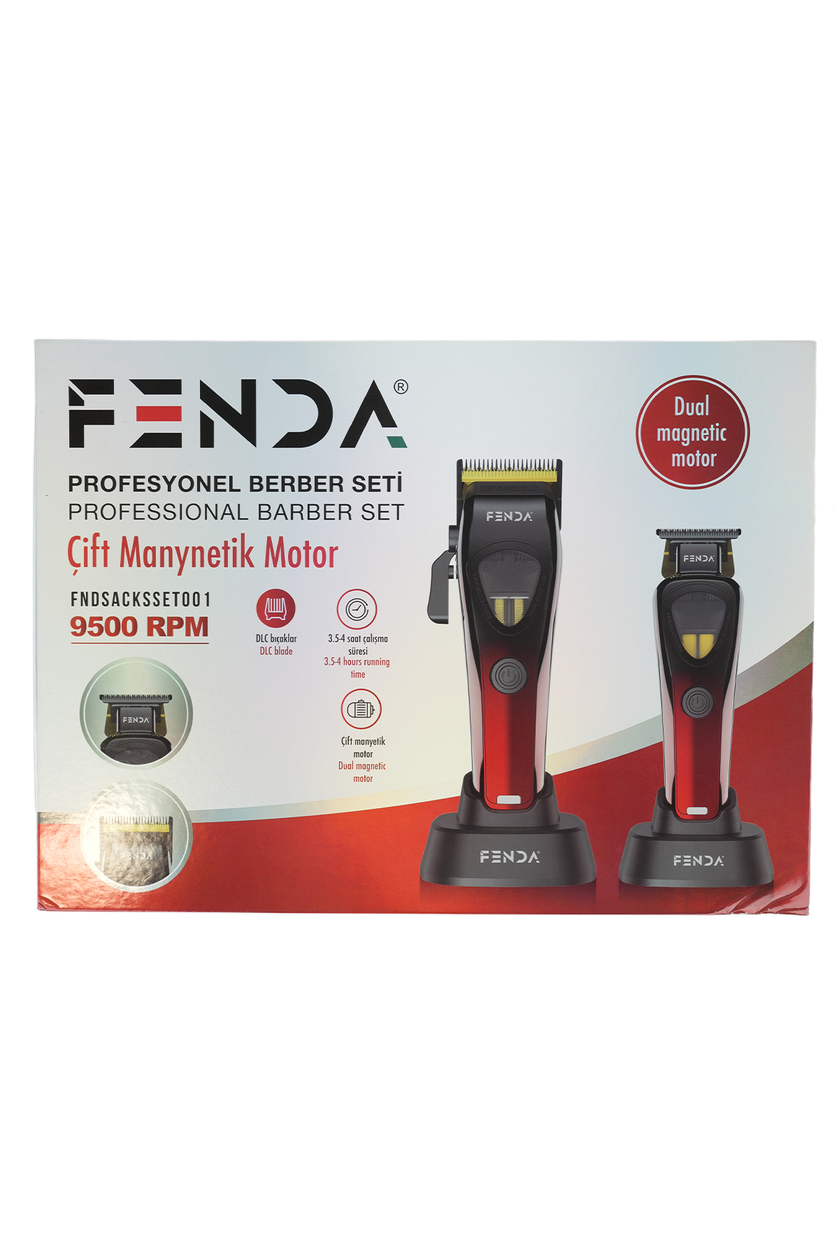 Ultra Pro ONE TOUCH EDGE FF ユウナ、ティーダ セット Fenda Profesyonel Berber Seti Kırmızı Saç ve Sakal Kesme Makinesi
