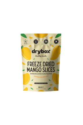 DRYBOX Kuru Mango Dilimleri 16g – Dondurularak Kurutulmuş, İlave Şekersiz Doğ...