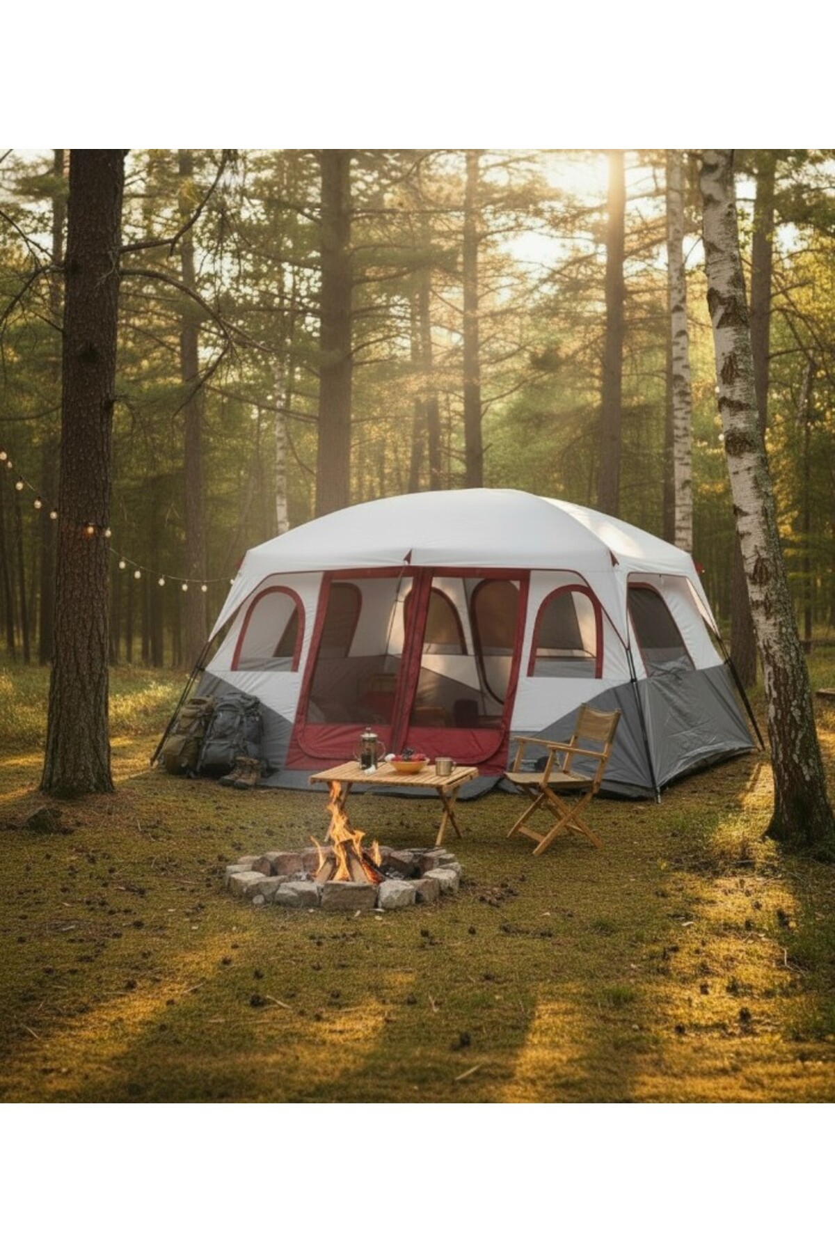 lstri Kamp ve Deprem Çadırı 2 Odalı Aile Büyük Çift Katman Dayanıklı430x305x203 Cm