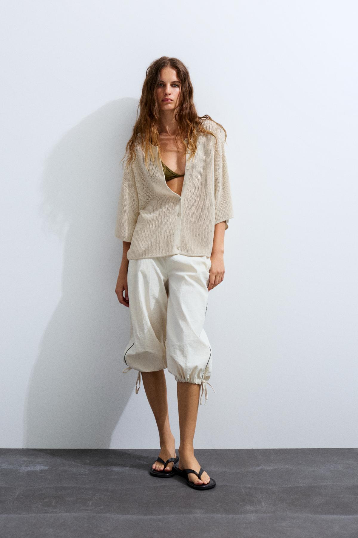 Pull & Bear  Kısa kollu düğmeli hırka - Görsel 3