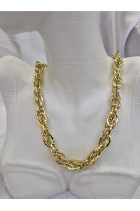 MY ESTA JEWELRY YENİ SEZON GOLD HALAT GEÇİŞLİ HALKA KOLYE