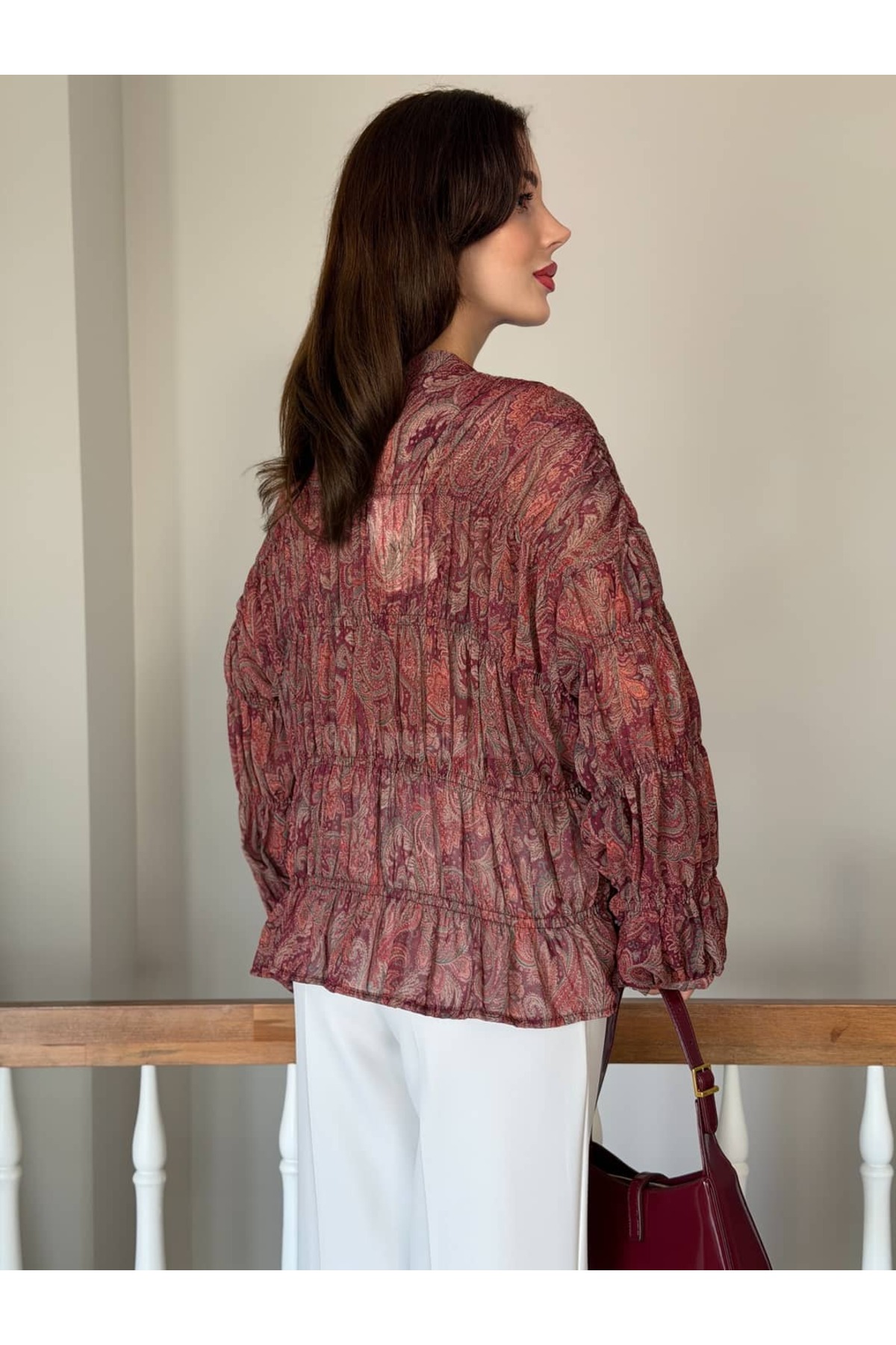 YK FASHION Etnik Desenli Gömlek görsel 6