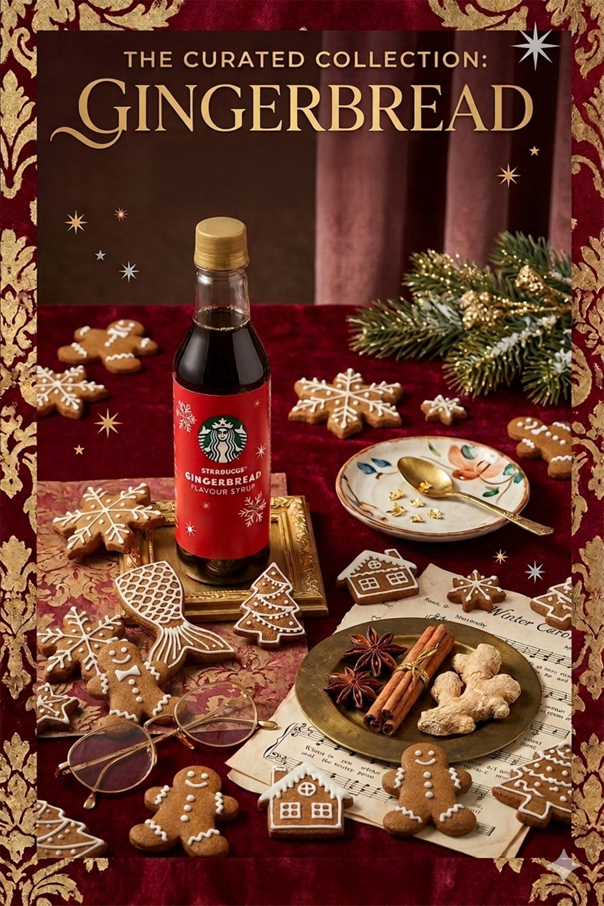 Starbucks Zencefilli Kurabiye (Gingerbread) Aromalı Şurup Kahve