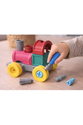 Niks Sök Tak Eğitici Tren | 3D Baskı Montessori Vidalı Yapboz Oyuncak | Becer...