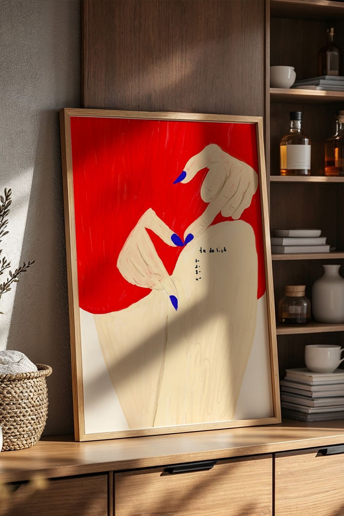 Kadın Figürlü Tablo Modern Estetik Poster Minimal Sanat Duvar Dekoru Çerçevesiz