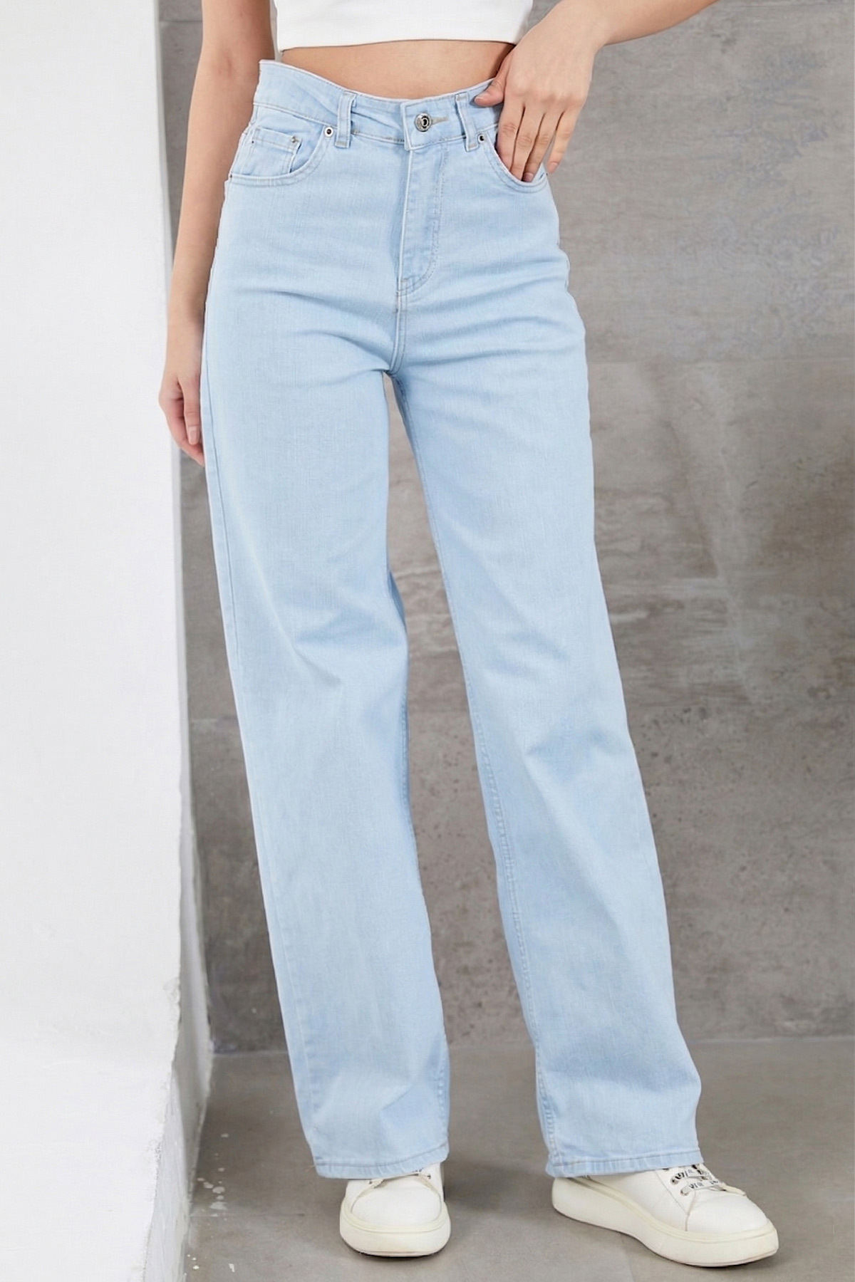 Fullamoda  Yüksek Bel Palazzo Jean - Görsel 2