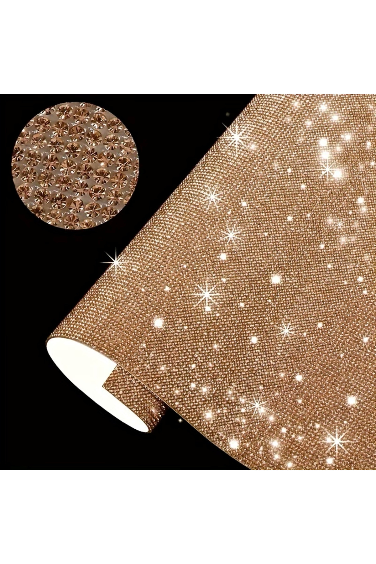 Rose Gold Kristal Taşlı Kendinden Yapışkanlı Ss6(2mm) Kristal AB Taşlı Tabaka