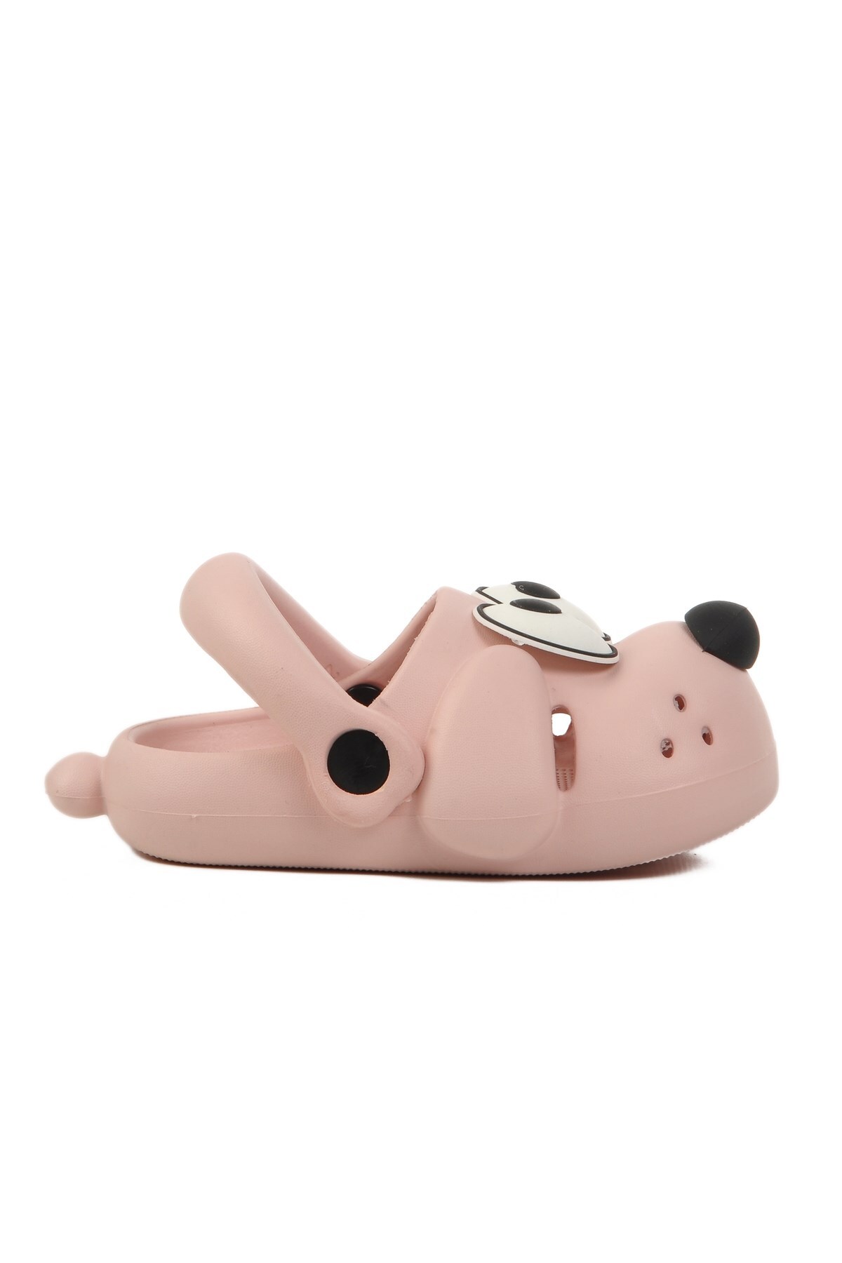Sevimli Köpek Figürlü Günlük Bahçe Plaj Kreş Unisex Çocuk Terliği Pudra Terlik