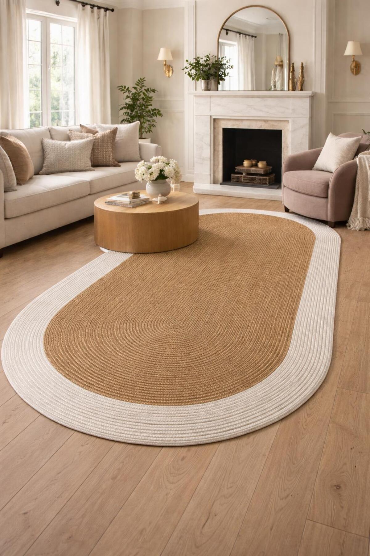 Jute Rug Wicker Door Front Bathroom Kitchen Living Room Mat Modern Gift