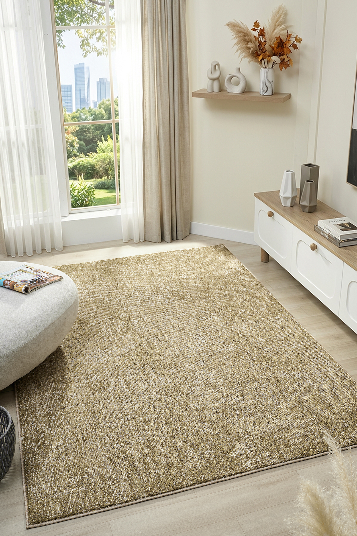 Wool Series Curly soft textured Scandinavian woven carpet