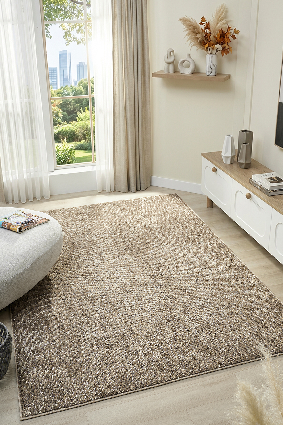 Wool Series Curly soft textured Scandinavian woven carpet