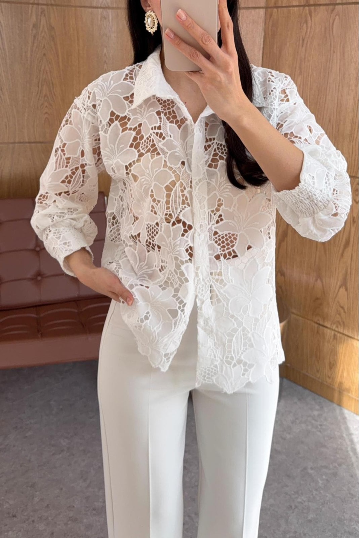 Nisam  Güpür Gömlek