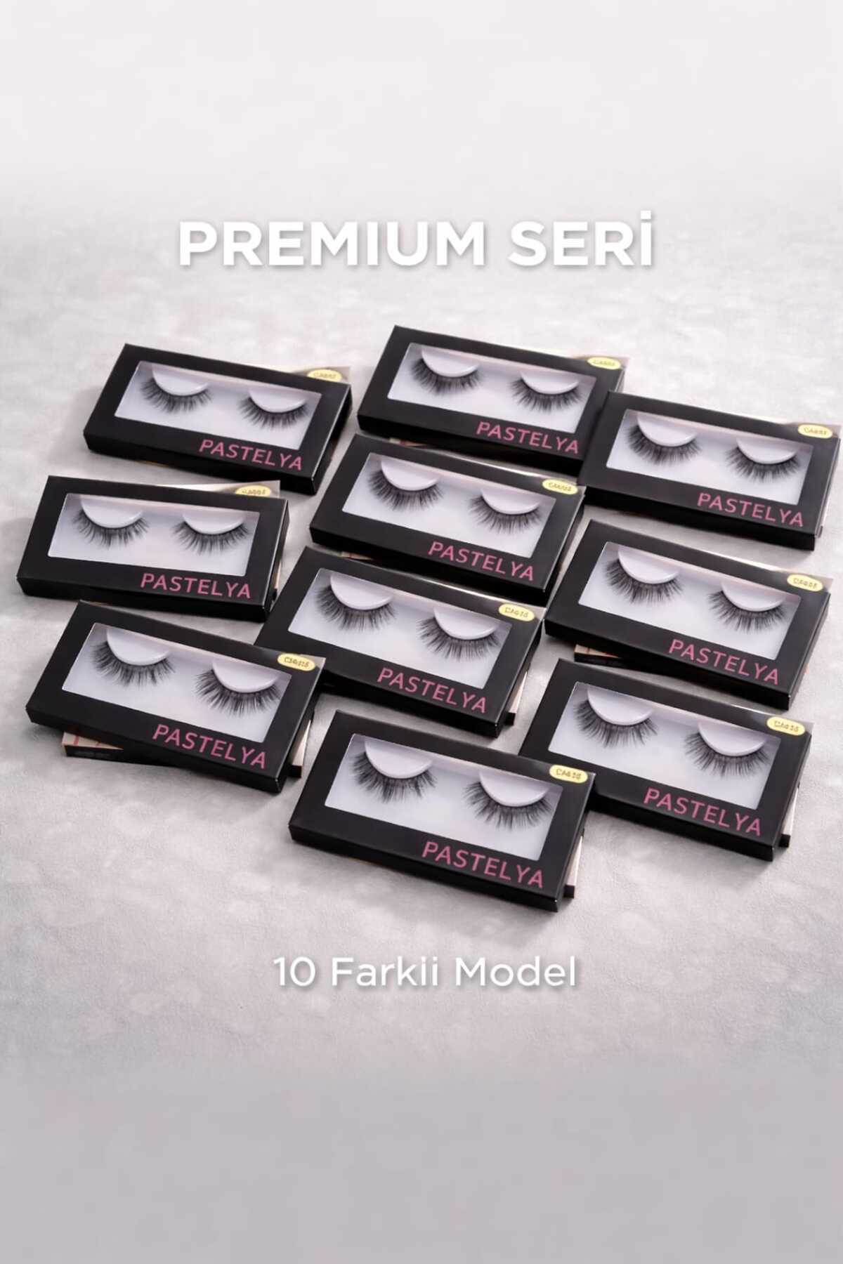 Pastelya 0 مجموعه مژه مصنوعی ممتاز - 10 مدل مختلف، ظاهری طبیعی و جذاب — PRMKRP10