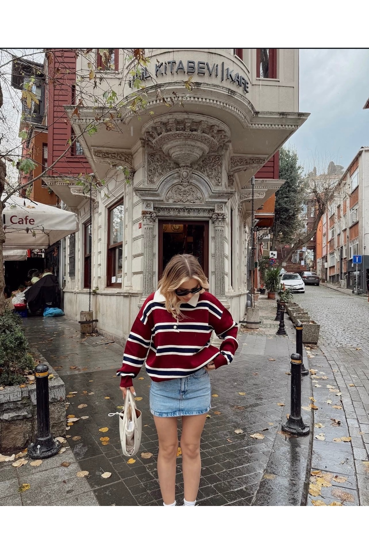 ZK Partner  Çizgili Gömlek Yaka Yumuşak Triko Kazak - Görsel 3