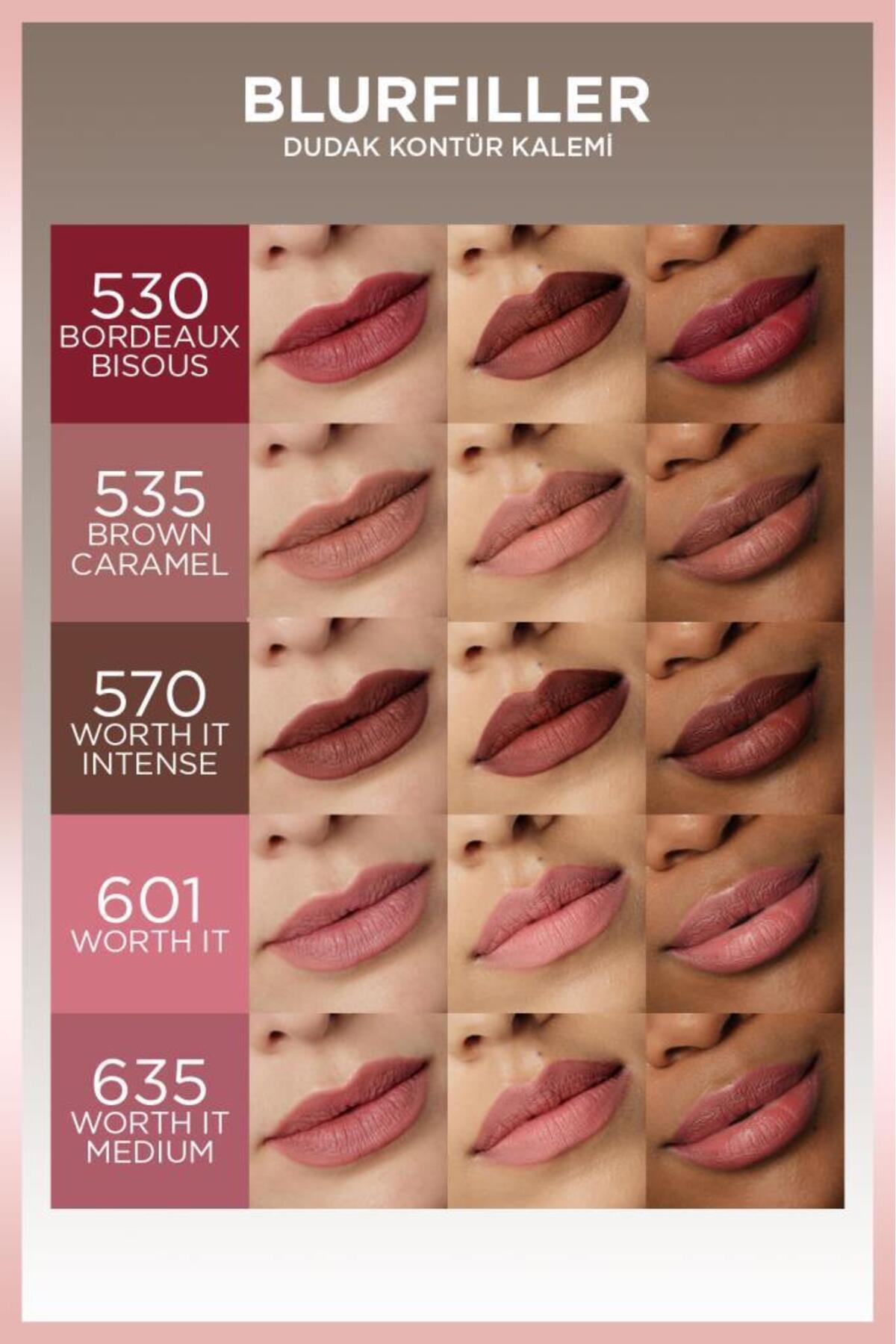Blurfiller Lip Contour Pencil - 601 Worth It — تصویری BLURFILLERDUDAKLM — تصویر 7 از 7