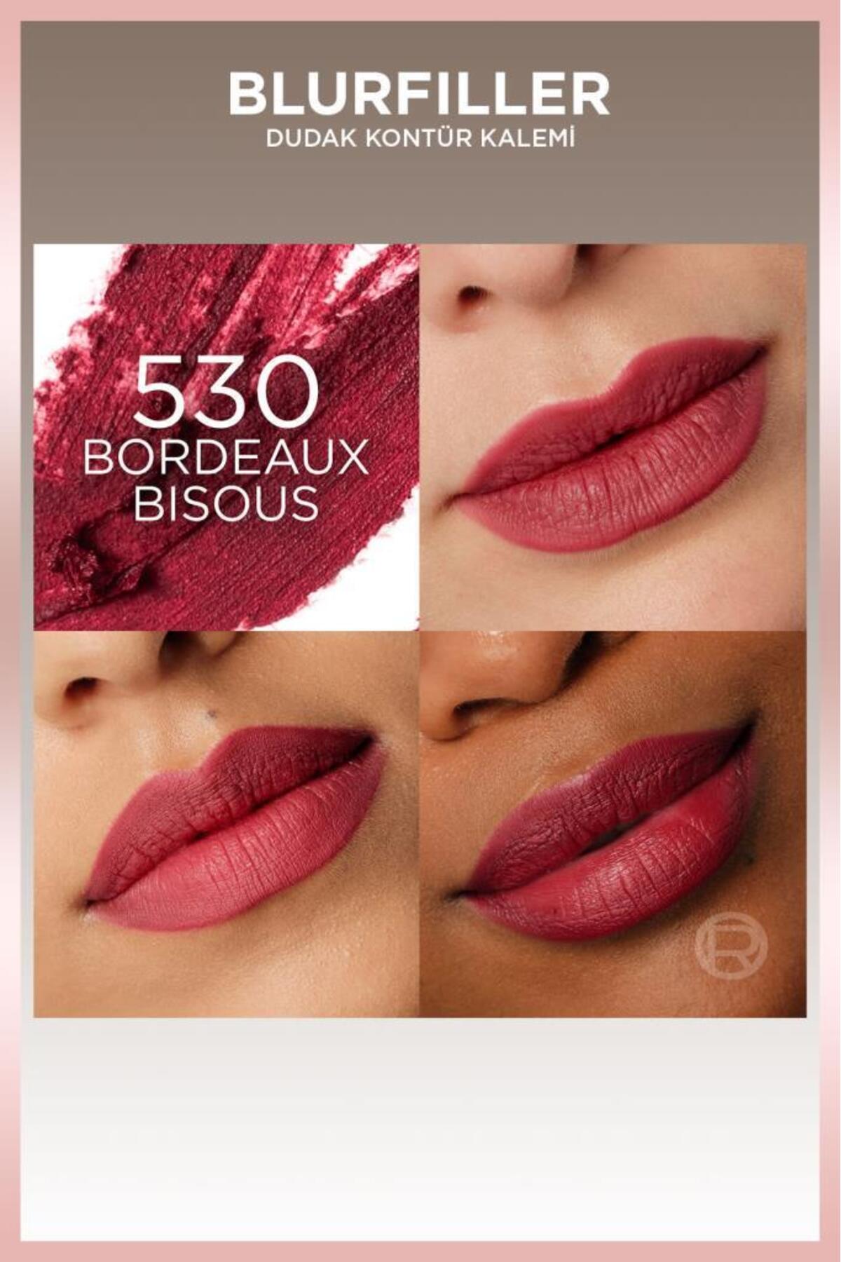Blurfiller Lip Contour Pencil - 530 Bordeaux Bisous — زرشکی BLURFILLERDUDAKLM — تصویر 2 از 7