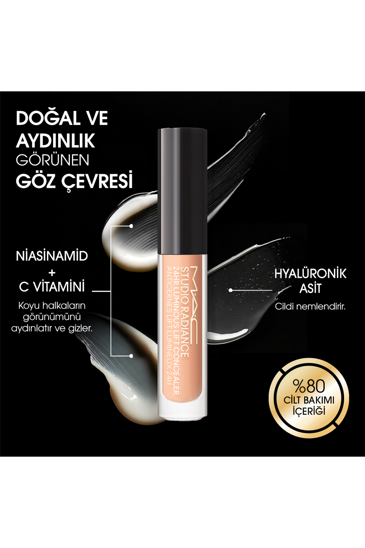 استودیو Radiance 24hr Luminous Lift Concealer Mini M·A·C - کانسیلر سرمی با محتوای مراقبت از پوست 1.8 میلی لیتر 4