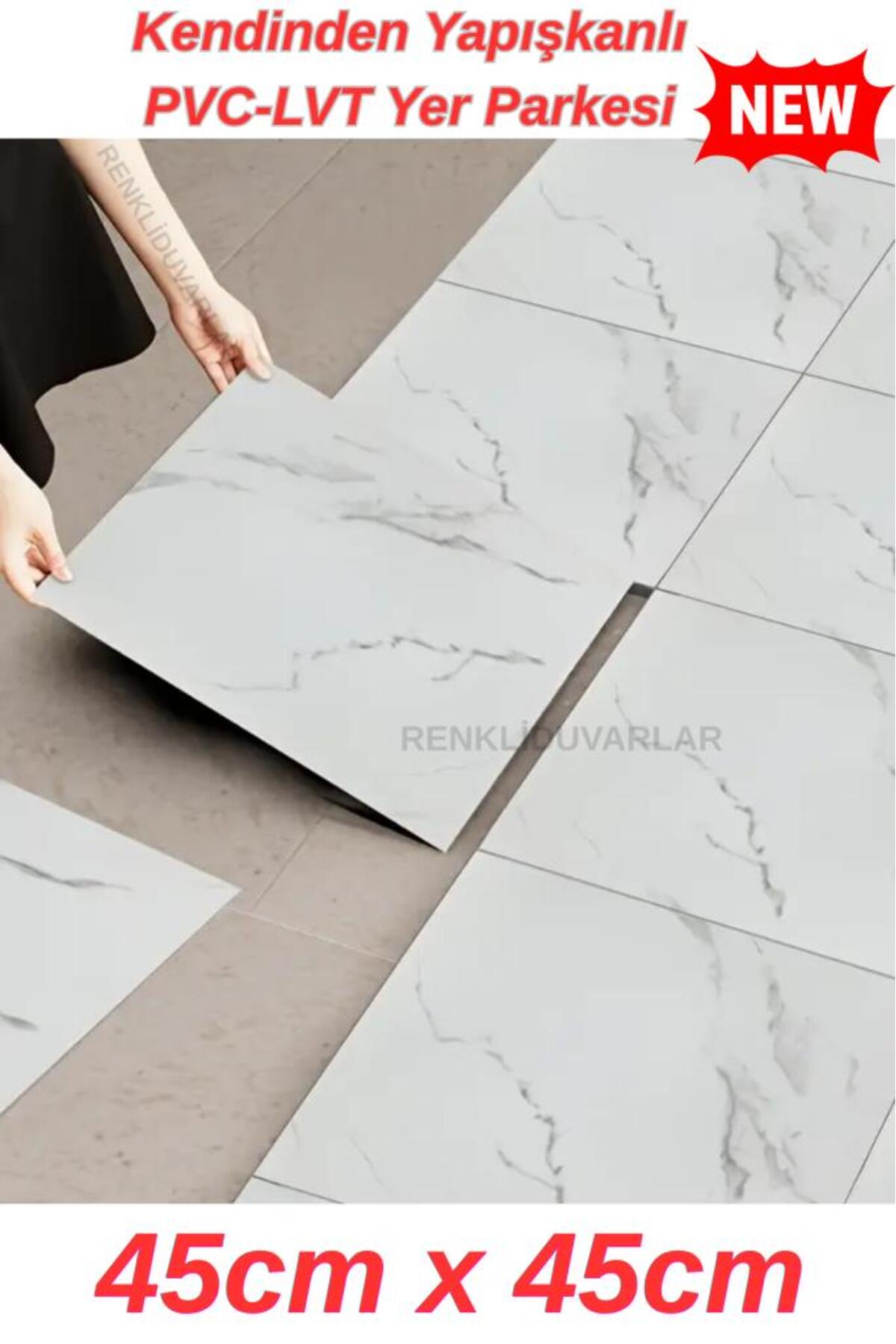 Renkli Duvarlar Kendinden Yapışkanlı 45x45cm 1 Adet Floor Pvc Yer Zemin Banyo Wc Kaplama Paneli Parke Arkası Kauçuk - Fiyatı, Yorumları