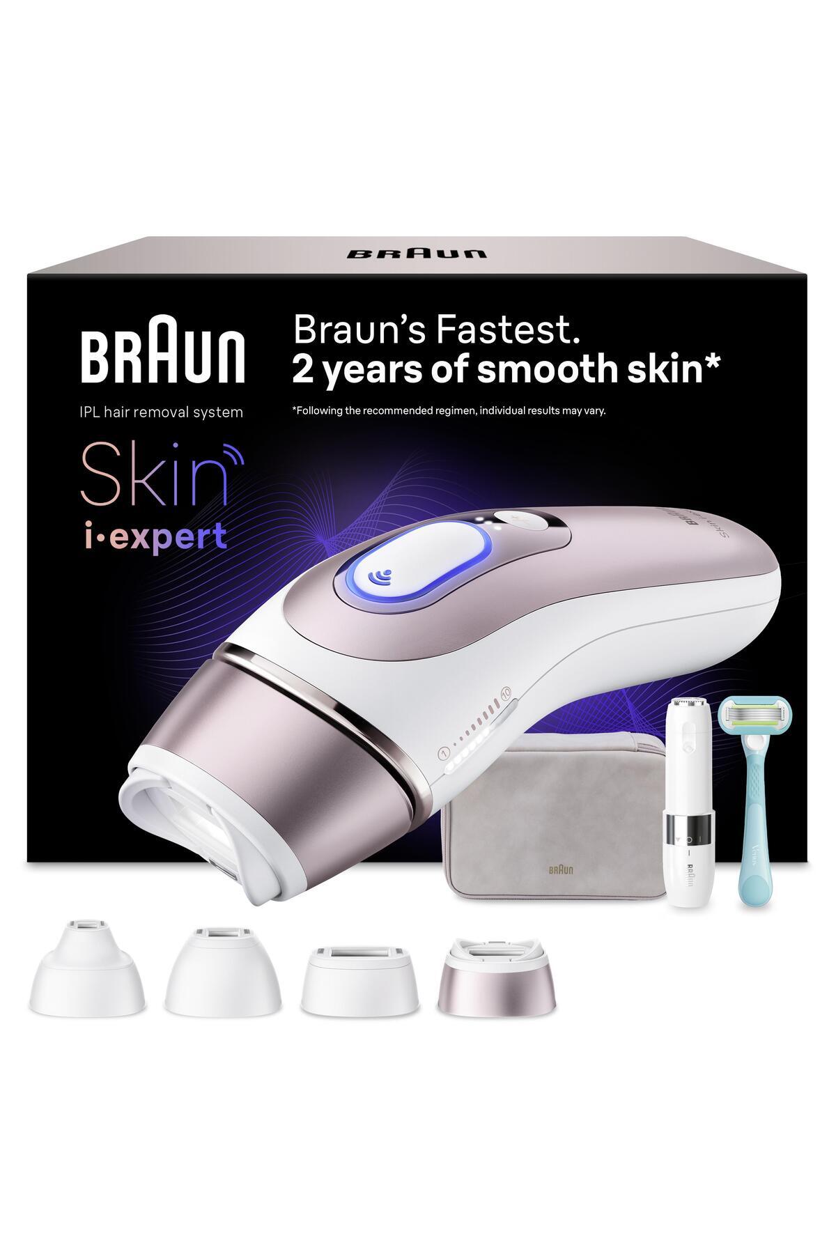 IPL Skin i · expert, Laser Hair Removal at Home, with app, Mini Facial Hair Removal Device, 4 Heads, PL7432