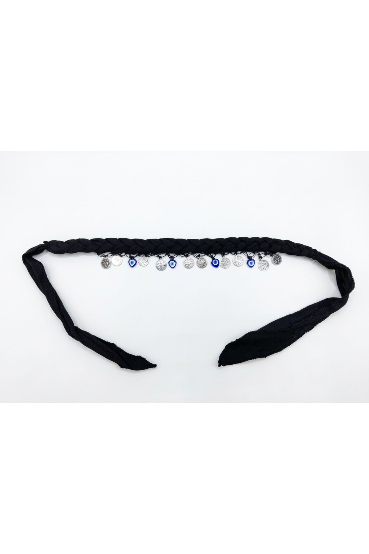Keşan Black Sea Local Hair Weave Evil Eye Beads Lira Bandana , Scarf , Headband