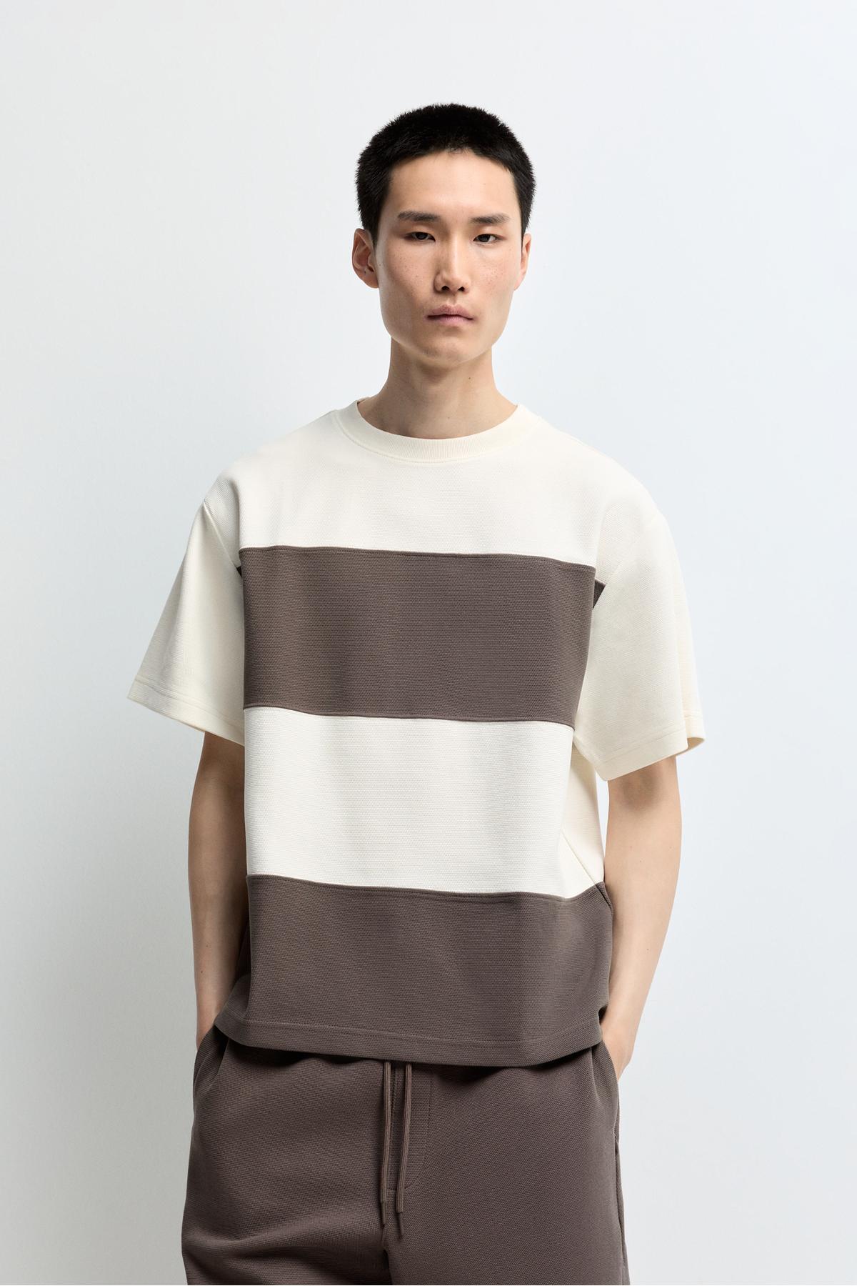 Block color interlock t-shirt