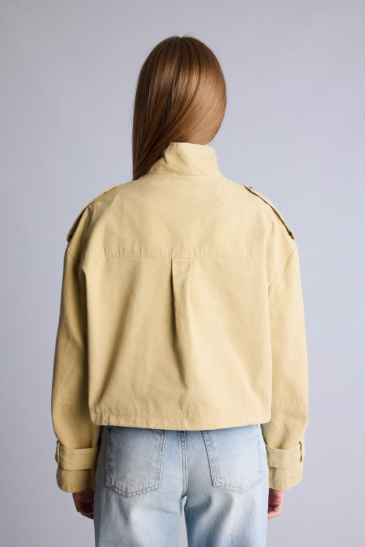 Defacto  Fermuarlı Kısa Pamuklu Mont H1557AX26SP - Görsel 6