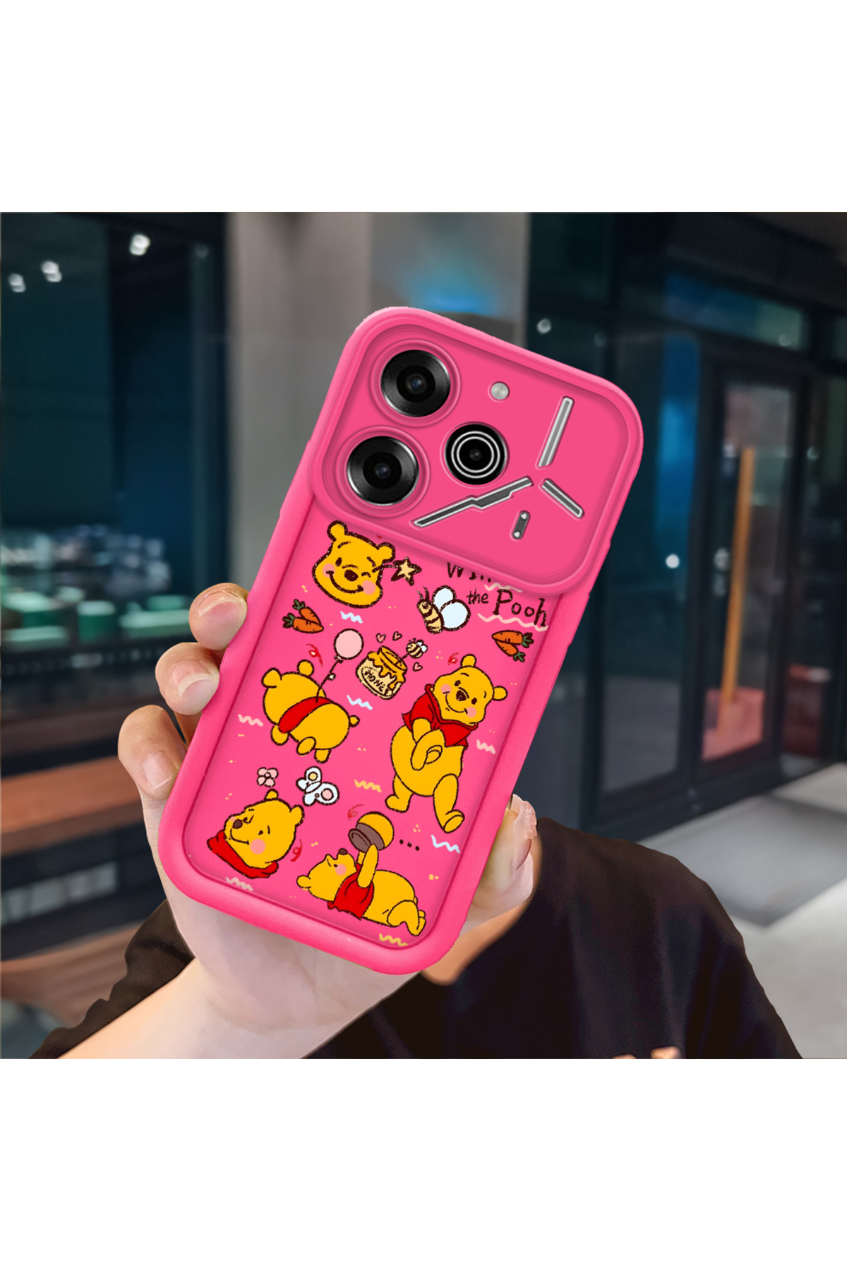 Tecno Pova 6/Pova 6 Pro Compatible Pink Red Silicone Case Shockproof Camera Protection